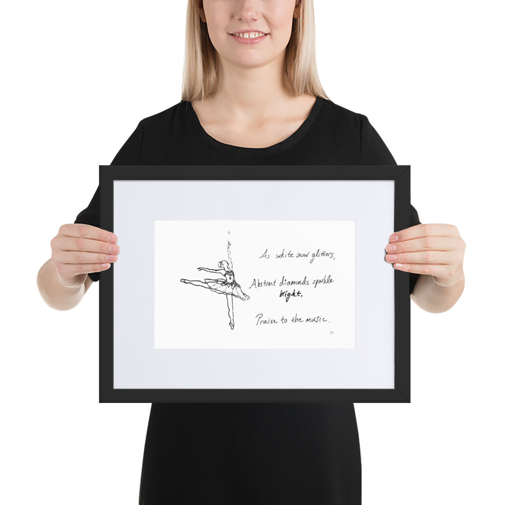 jewels matte paper framed poster | Haikus for Ballerinas