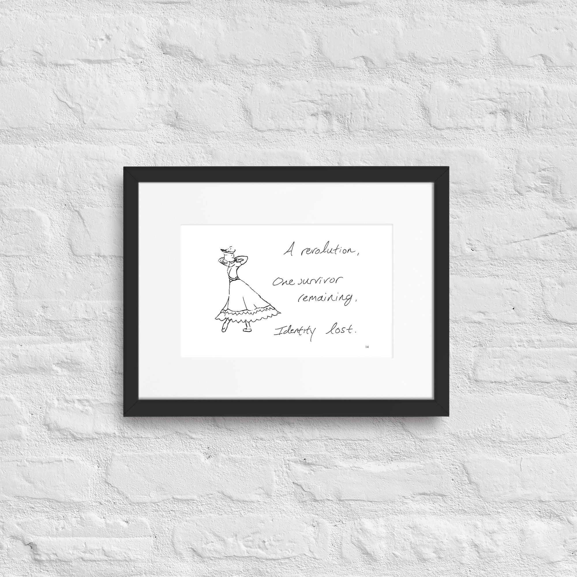anastasia matte paper framed poster | Haikus for Ballerinas