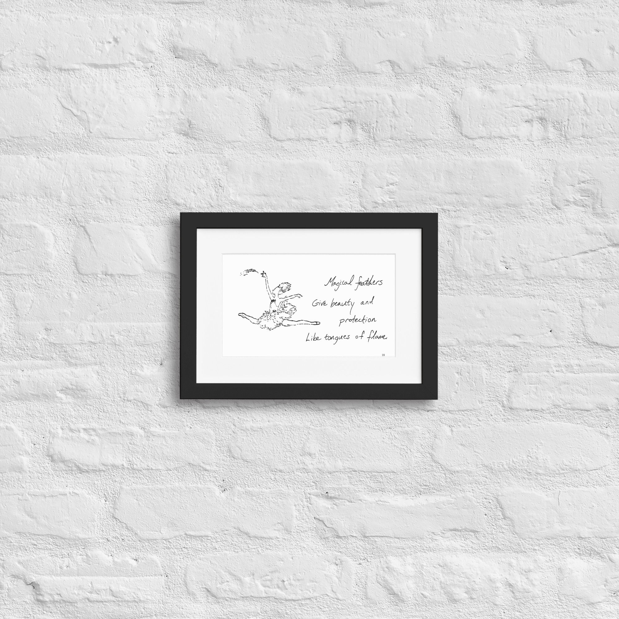 firebird matte paper framed poster | Haikus for Ballerinas