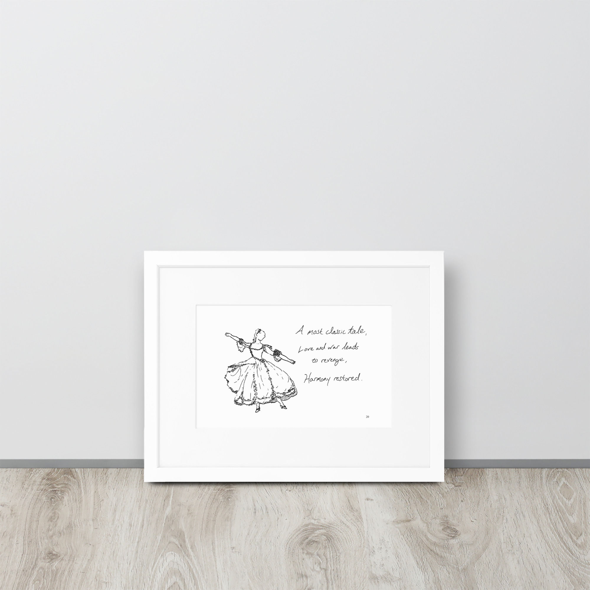 the loves of mars and venus matte paper framed poster | Haikus for Ballerinas