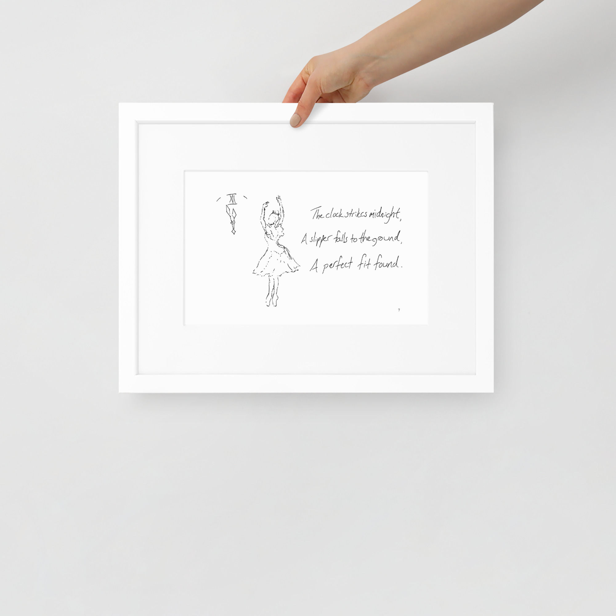 cinderella matte paper framed poster | Haikus for Ballerinas