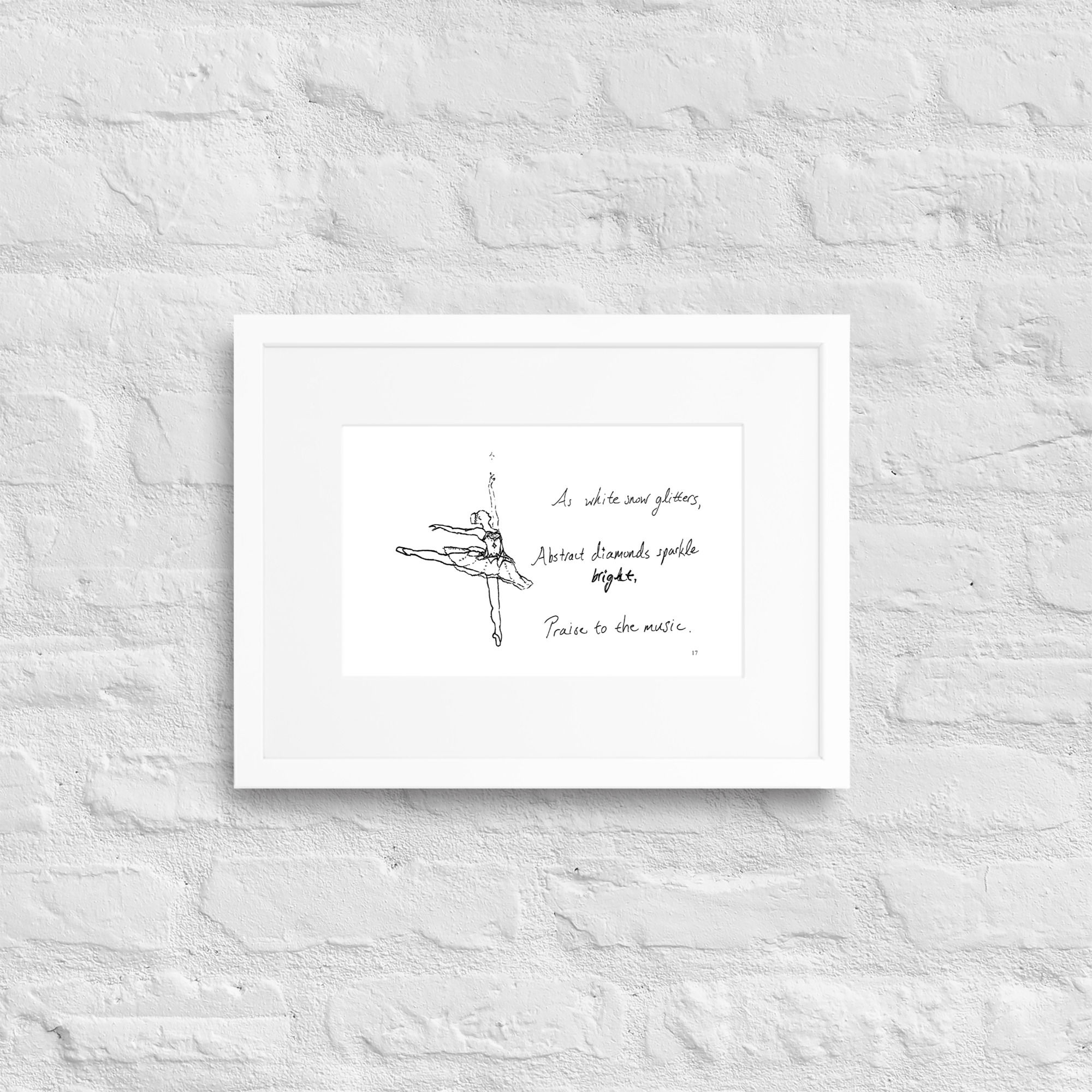 jewels matte paper framed poster | Haikus for Ballerinas