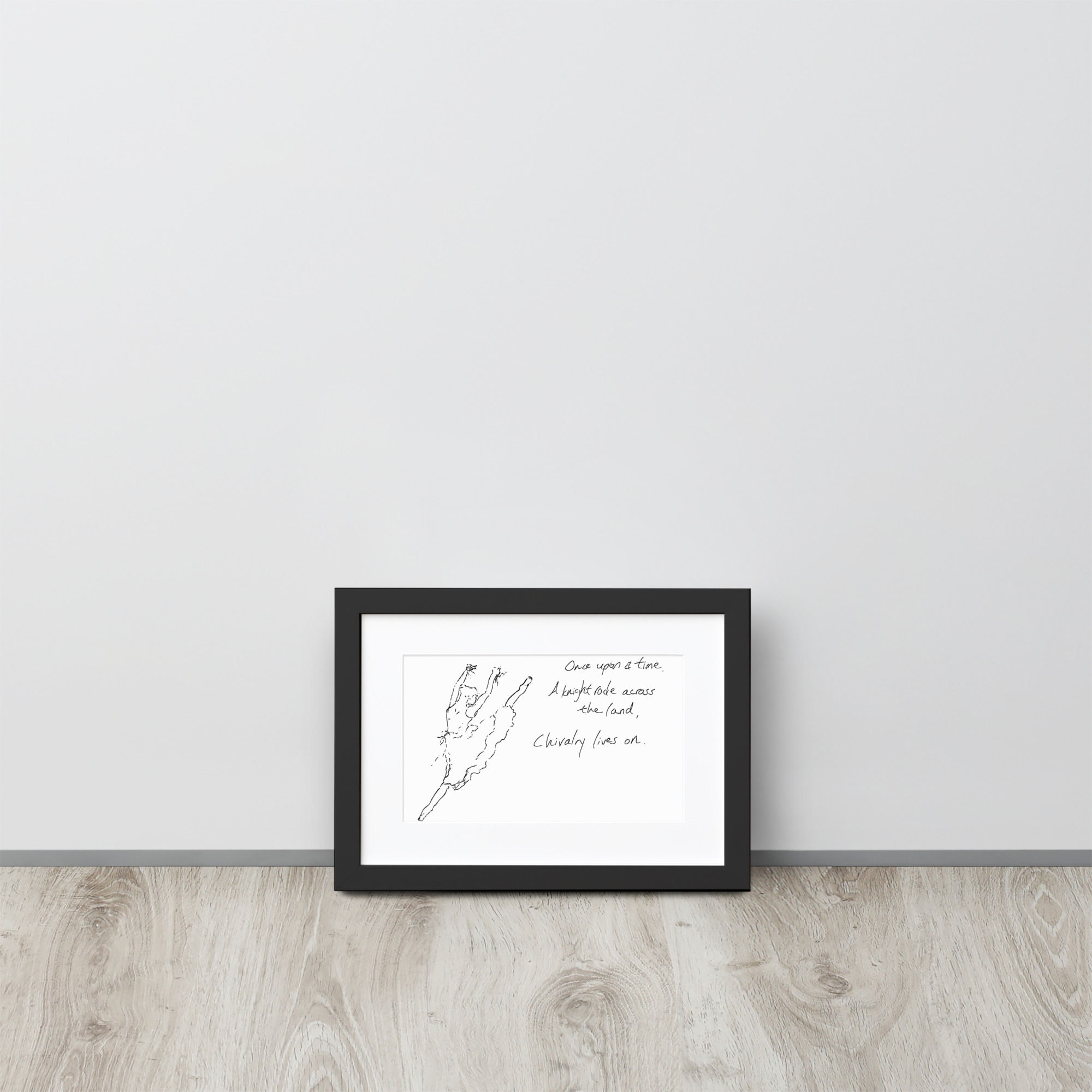 don quixote matte paper framed poster | Haikus for Ballerinas