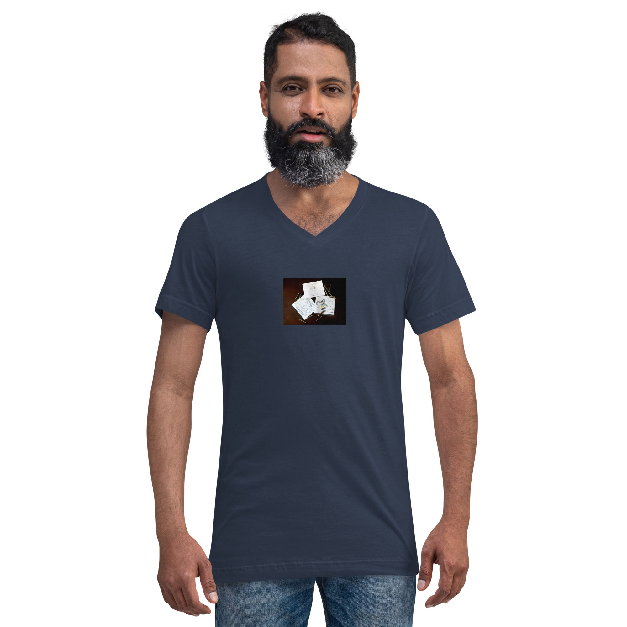 unisex short sleeve v-neck t-shirt