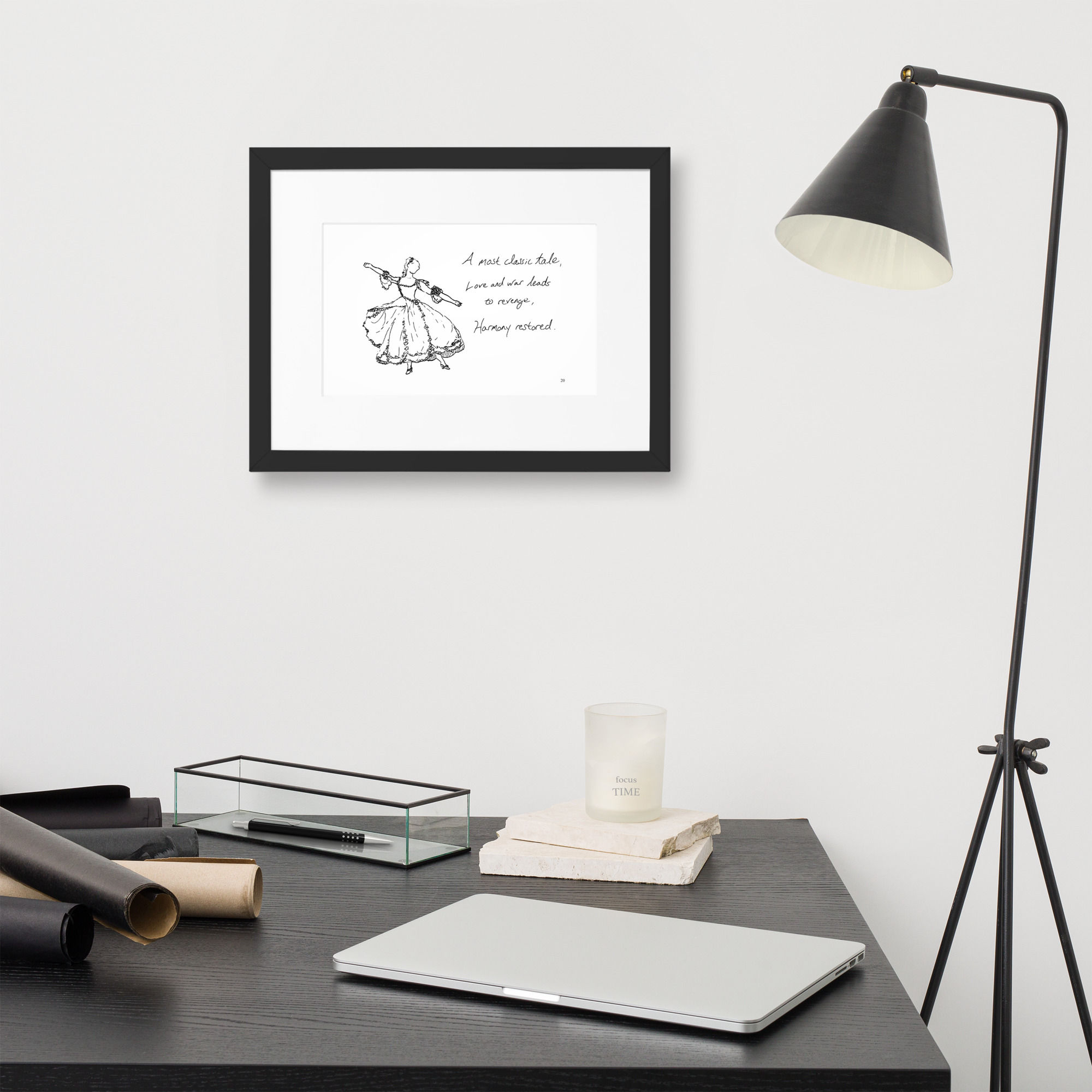 the loves of mars and venus matte paper framed poster | Haikus for Ballerinas