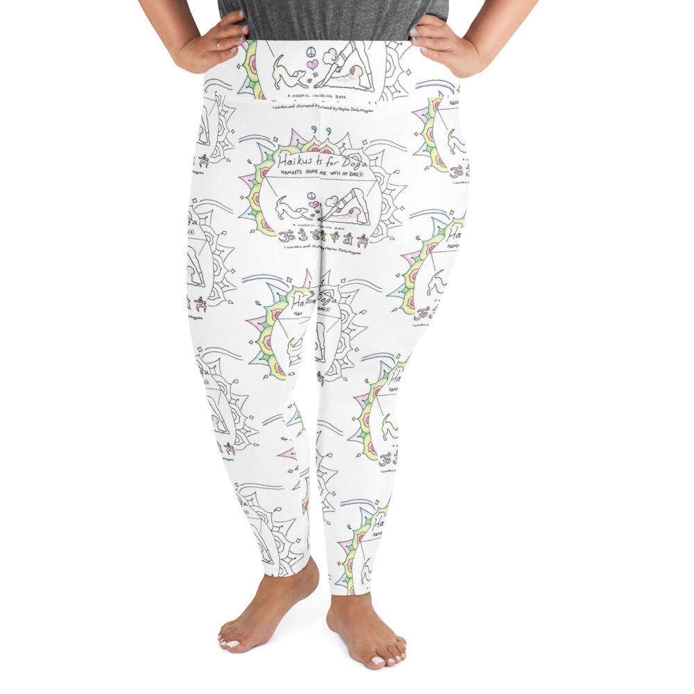 all-over print plus size leggings | Haikus for Doga