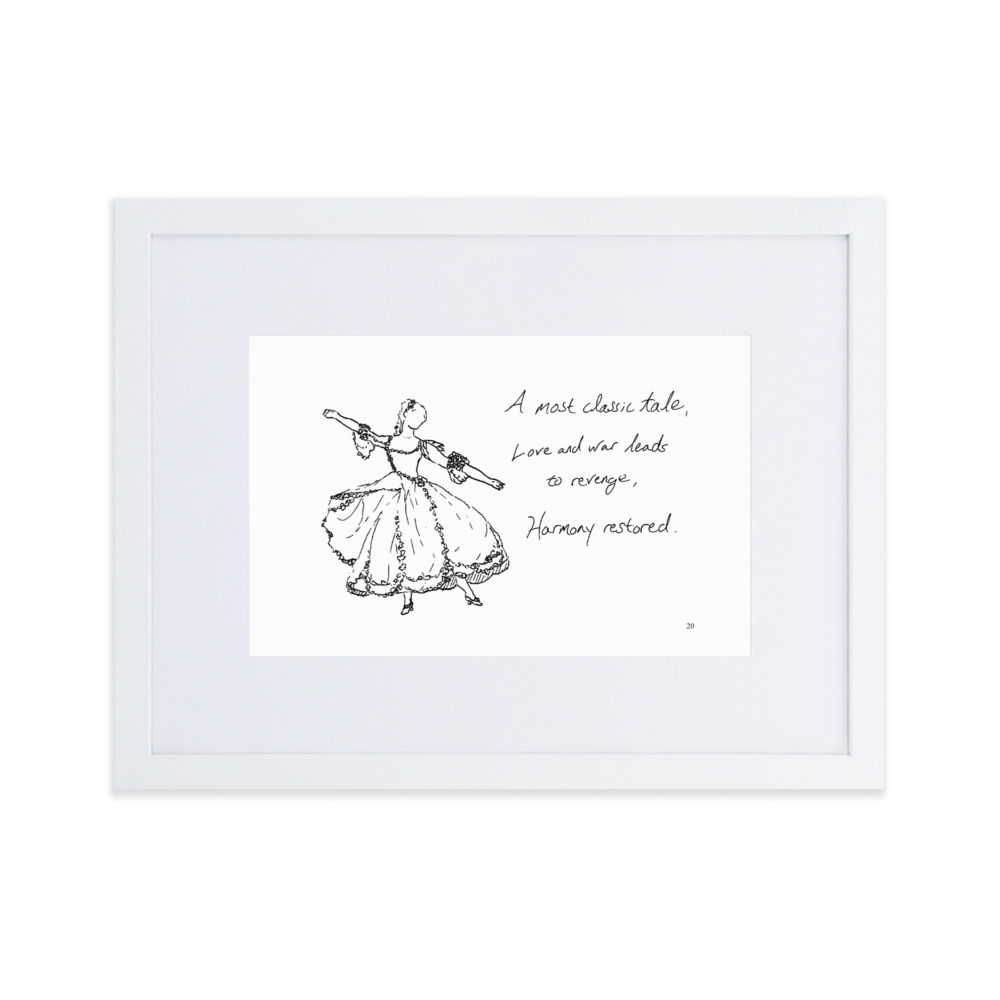 the loves of mars and venus matte paper framed poster | Haikus for Ballerinas