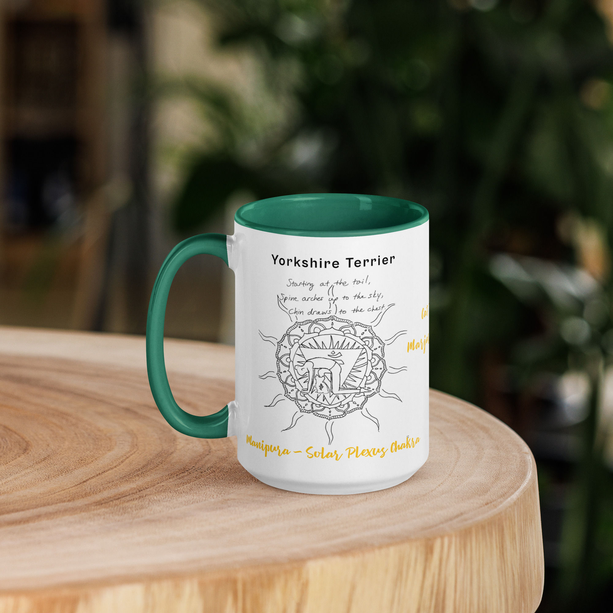 yorkie doga haiku mug with color | namaste home collection©