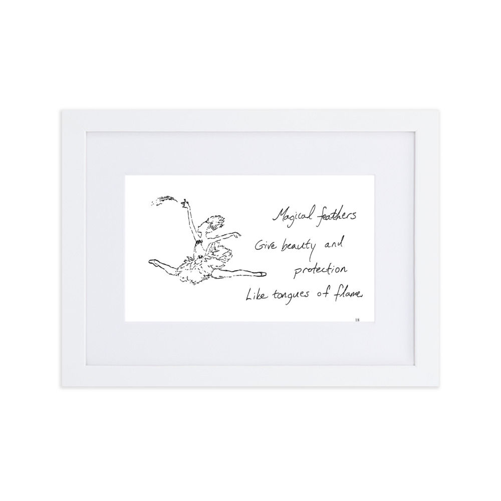 firebird matte paper framed poster | Haikus for Ballerinas