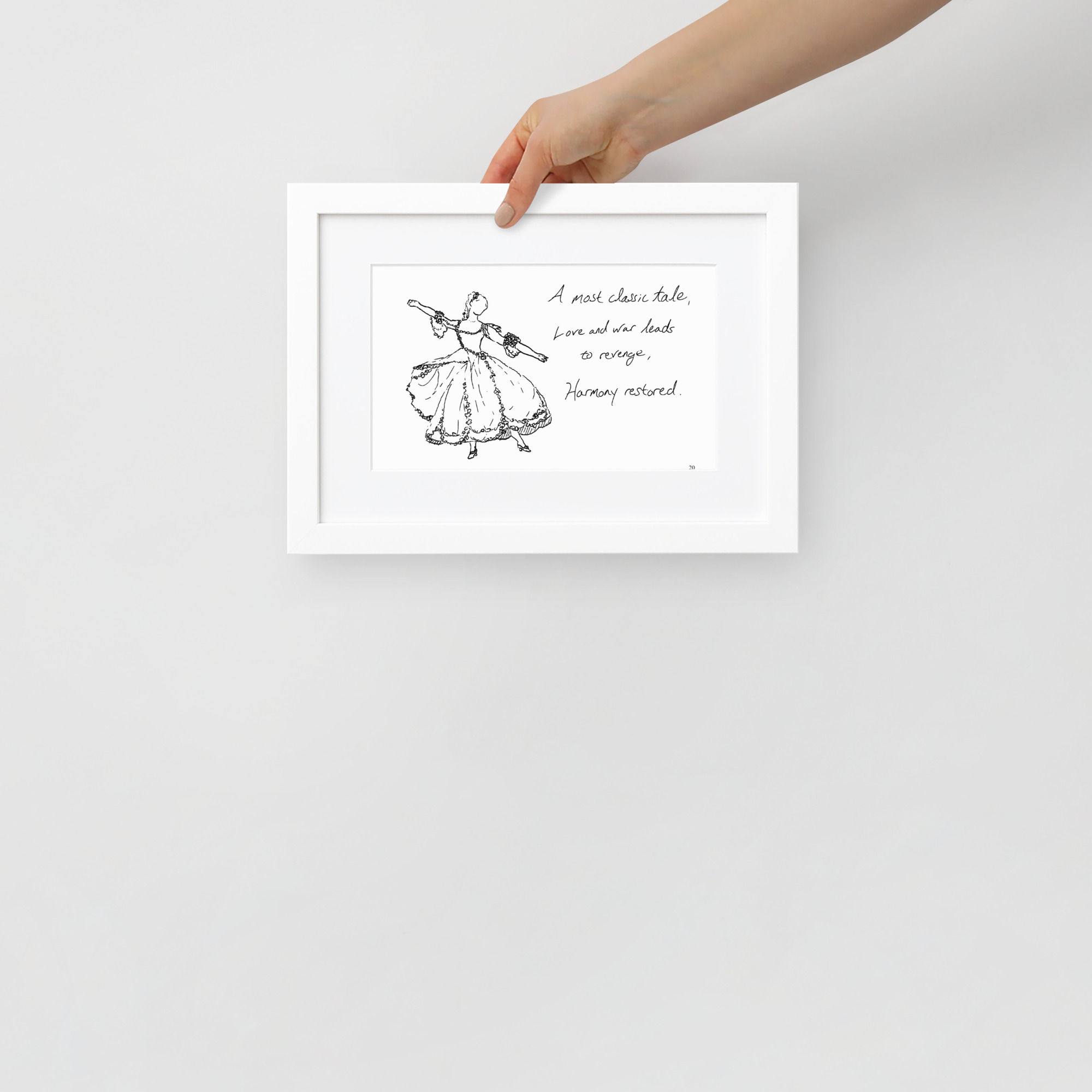 the loves of mars and venus matte paper framed poster | Haikus for Ballerinas