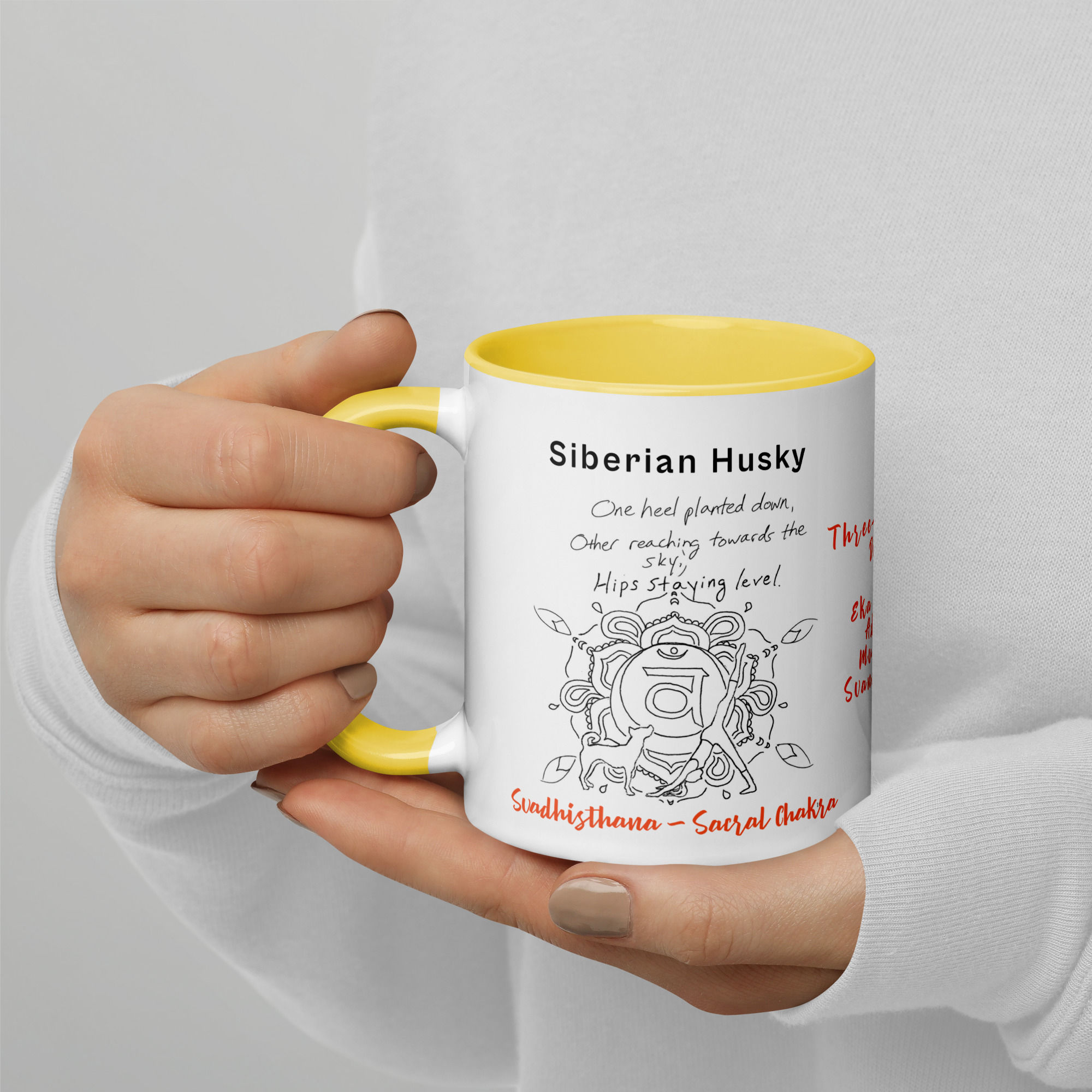 siberian husky doga haiku mug with color | namaste home collection©