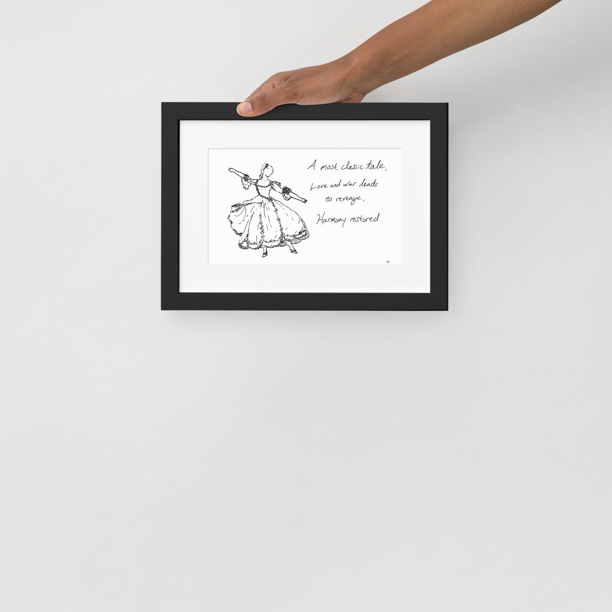 the loves of mars and venus matte paper framed poster | Haikus for Ballerinas