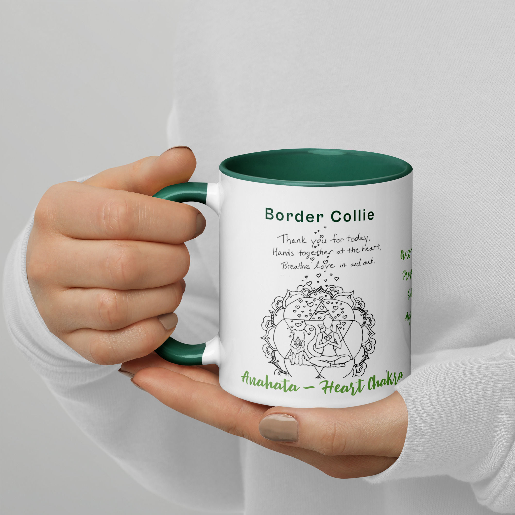 border collie doga haiku mug with color | namaste home collection©
