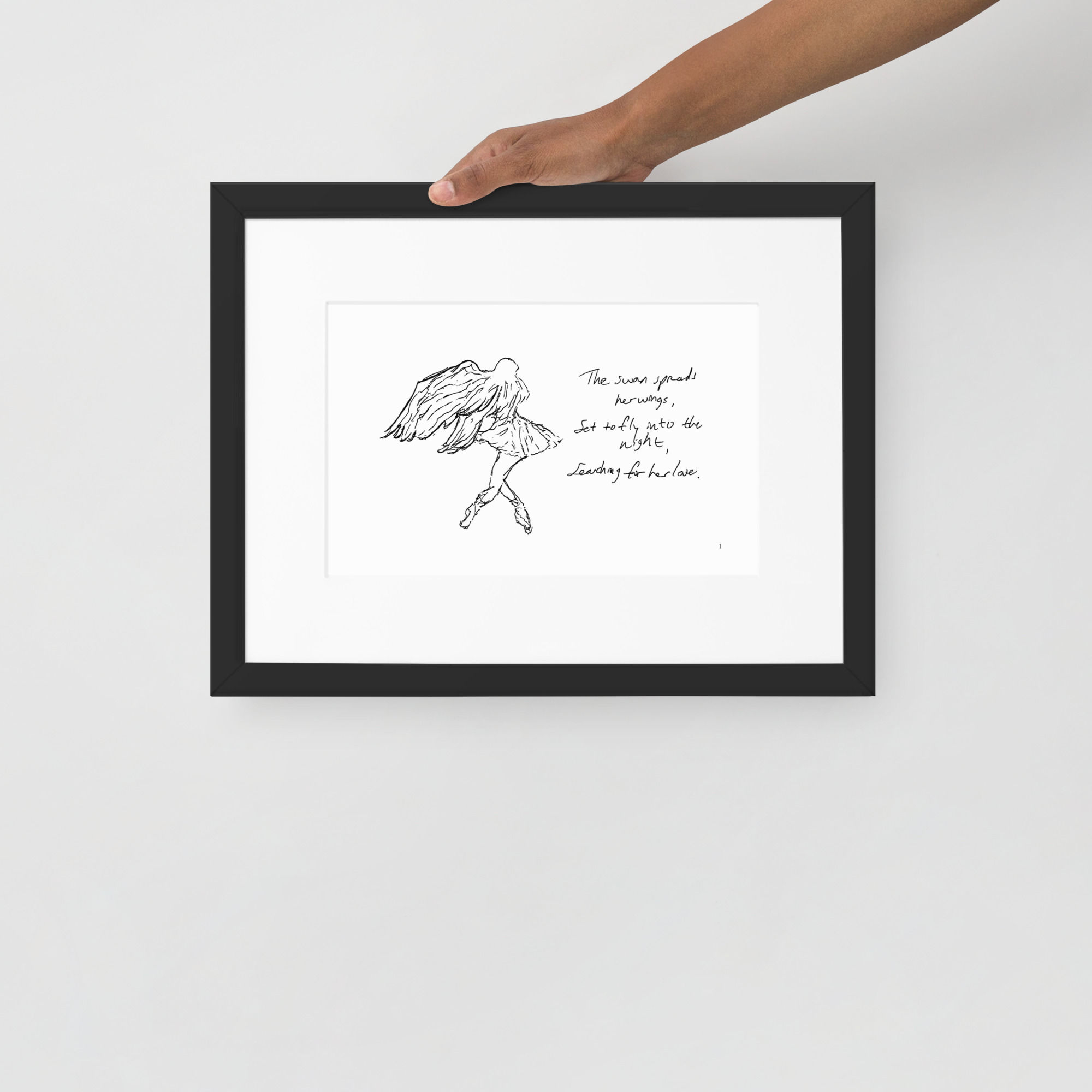 swan lake - matte paper framed poster | Haikus for Ballerinas