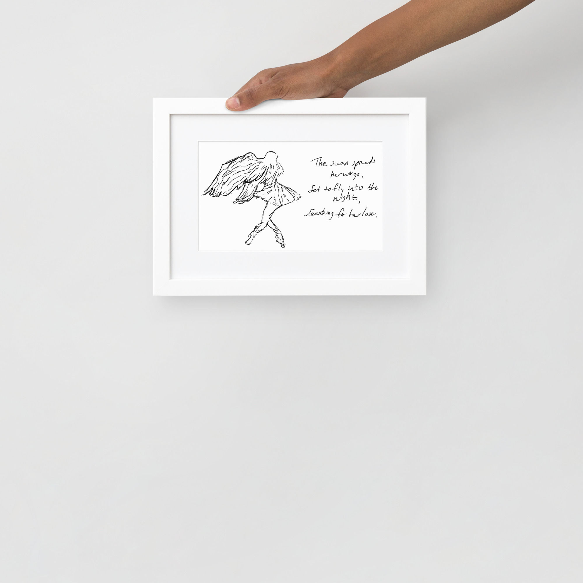 swan lake - matte paper framed poster | Haikus for Ballerinas