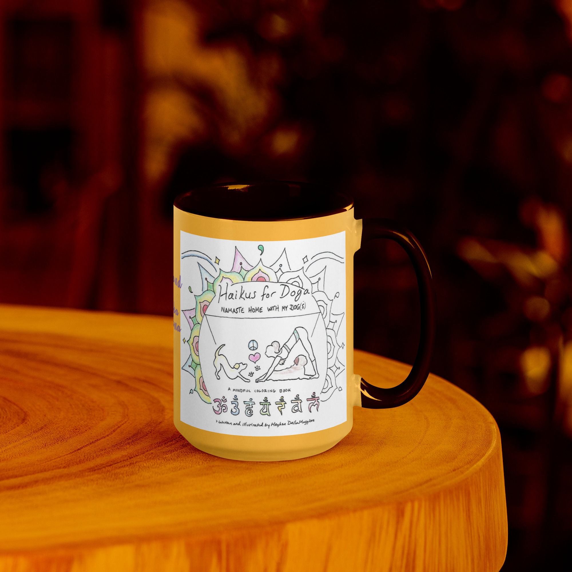bulldog doga haiku mug with color | namaste home collection©