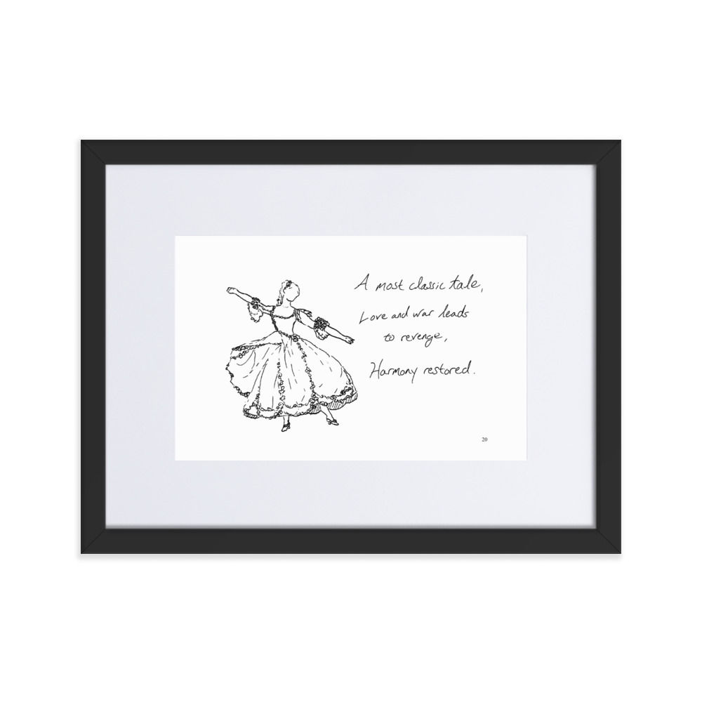 the loves of mars and venus matte paper framed poster | Haikus for Ballerinas