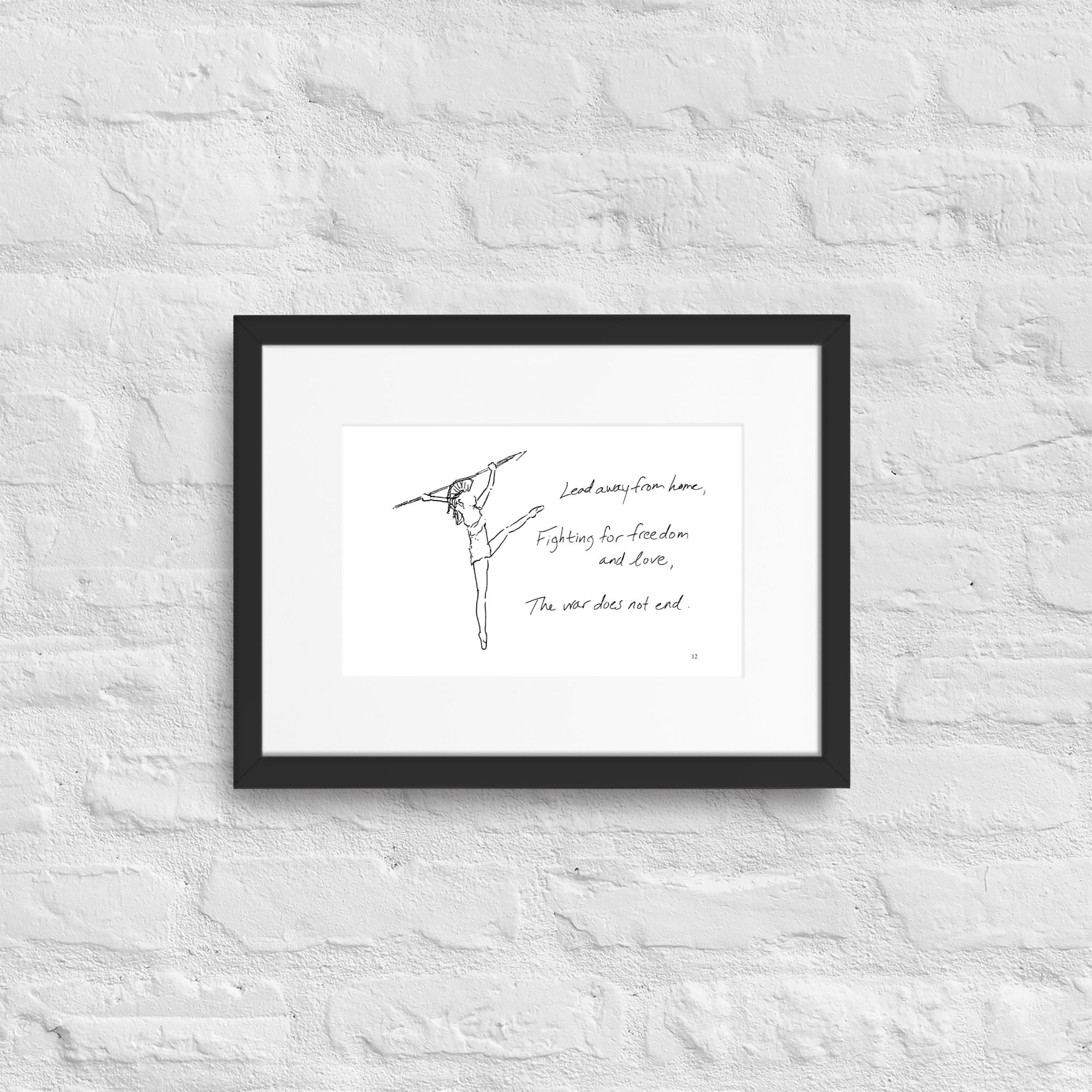 spartacus matte paper framed poster | Haikus for Ballerinas