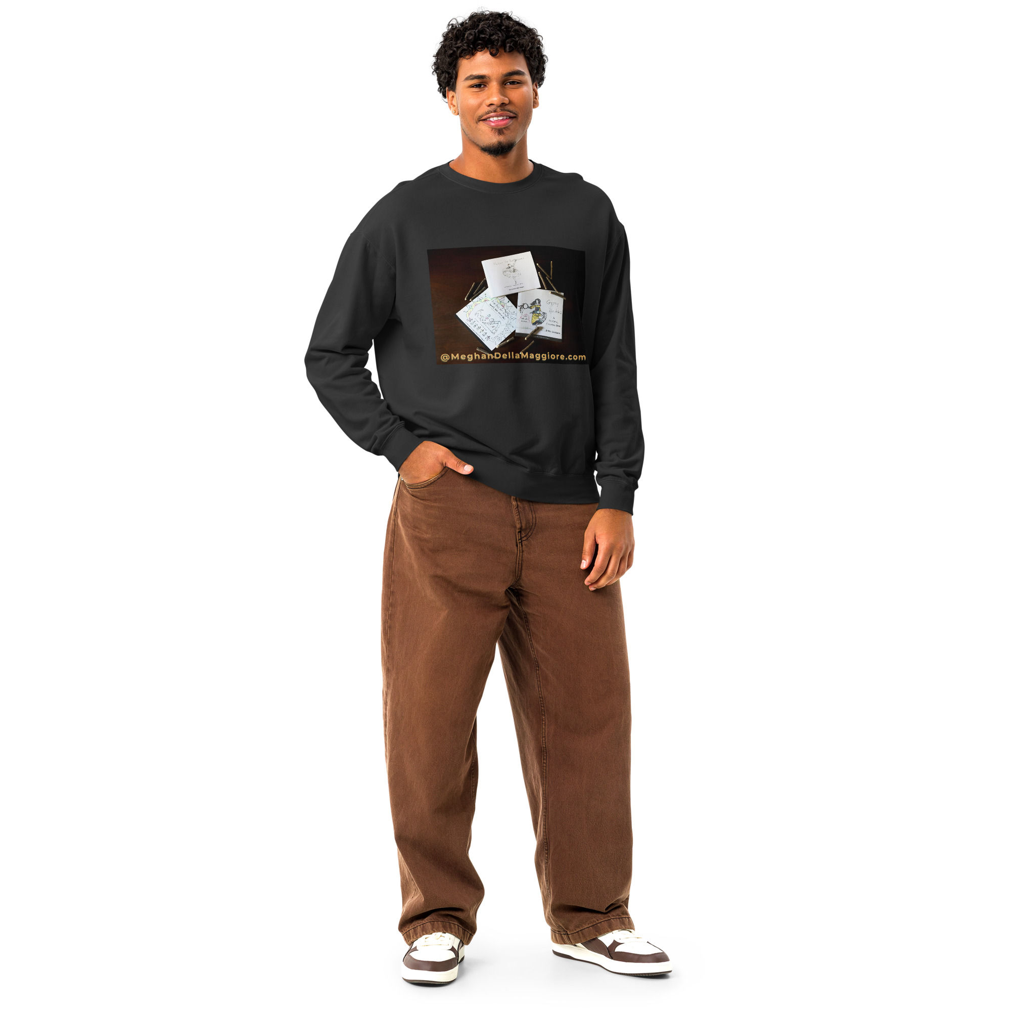 unisex garment-dyed fleece crewneck sweatshirt