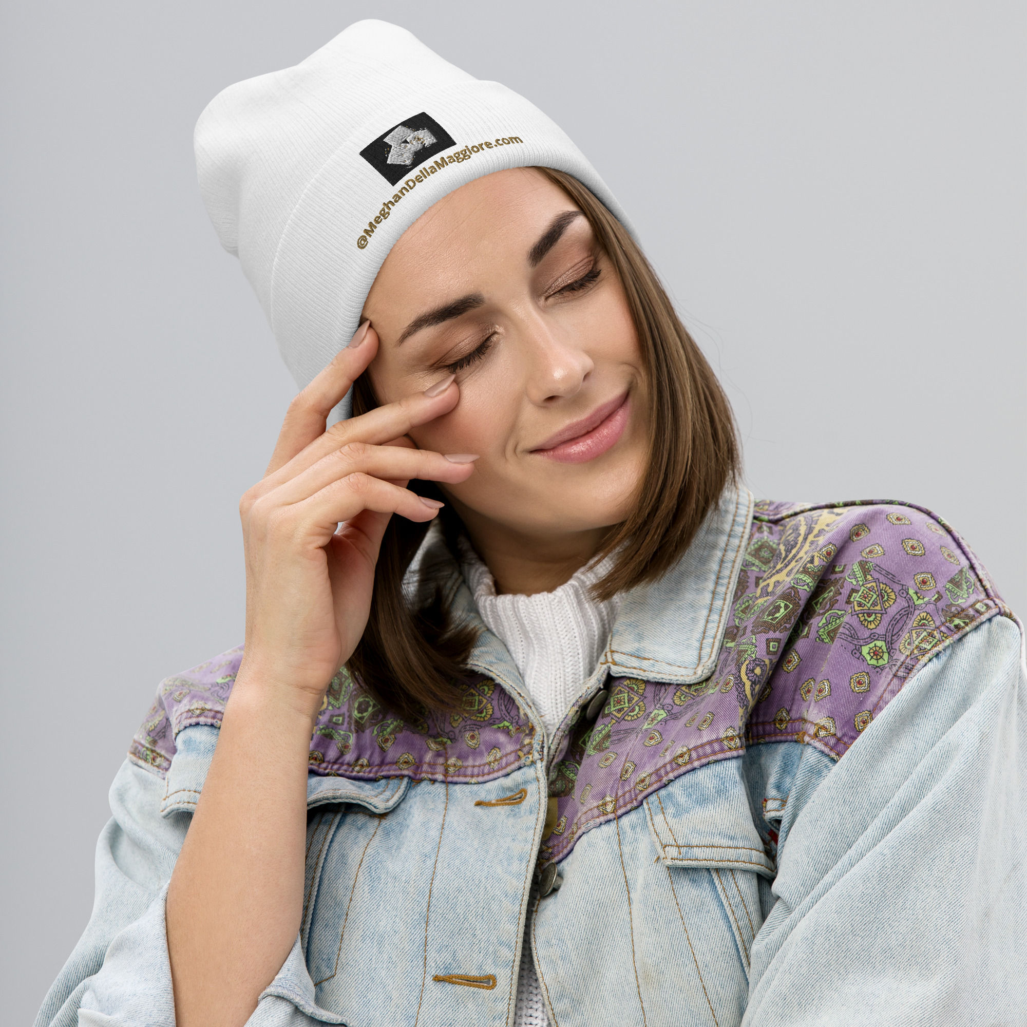 embroidered beanie