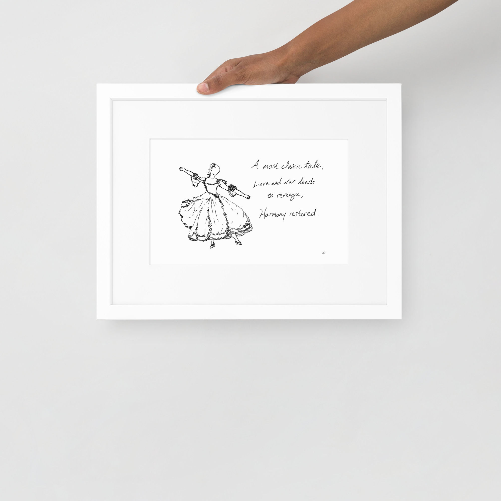 the loves of mars and venus matte paper framed poster | Haikus for Ballerinas