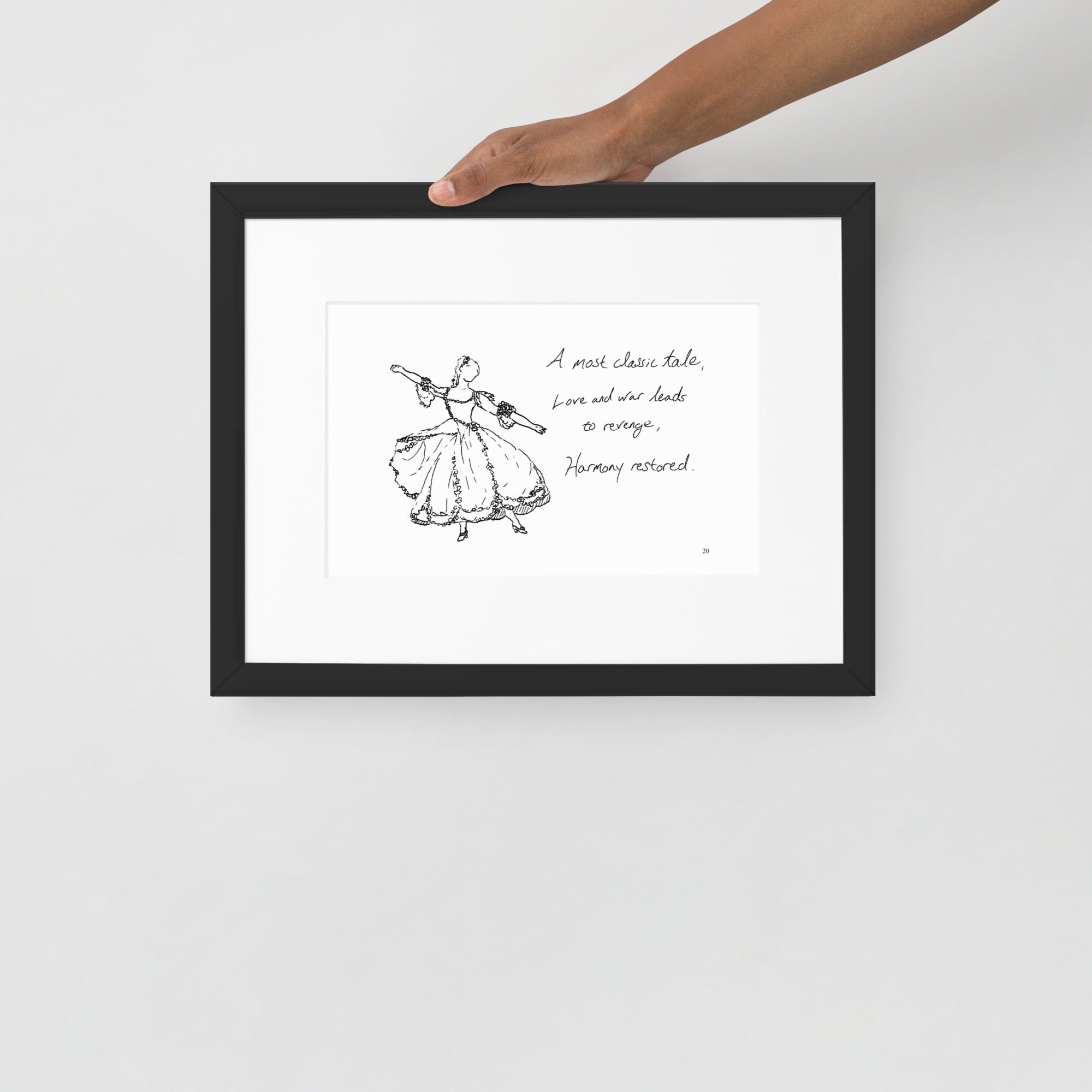 the loves of mars and venus matte paper framed poster | Haikus for Ballerinas