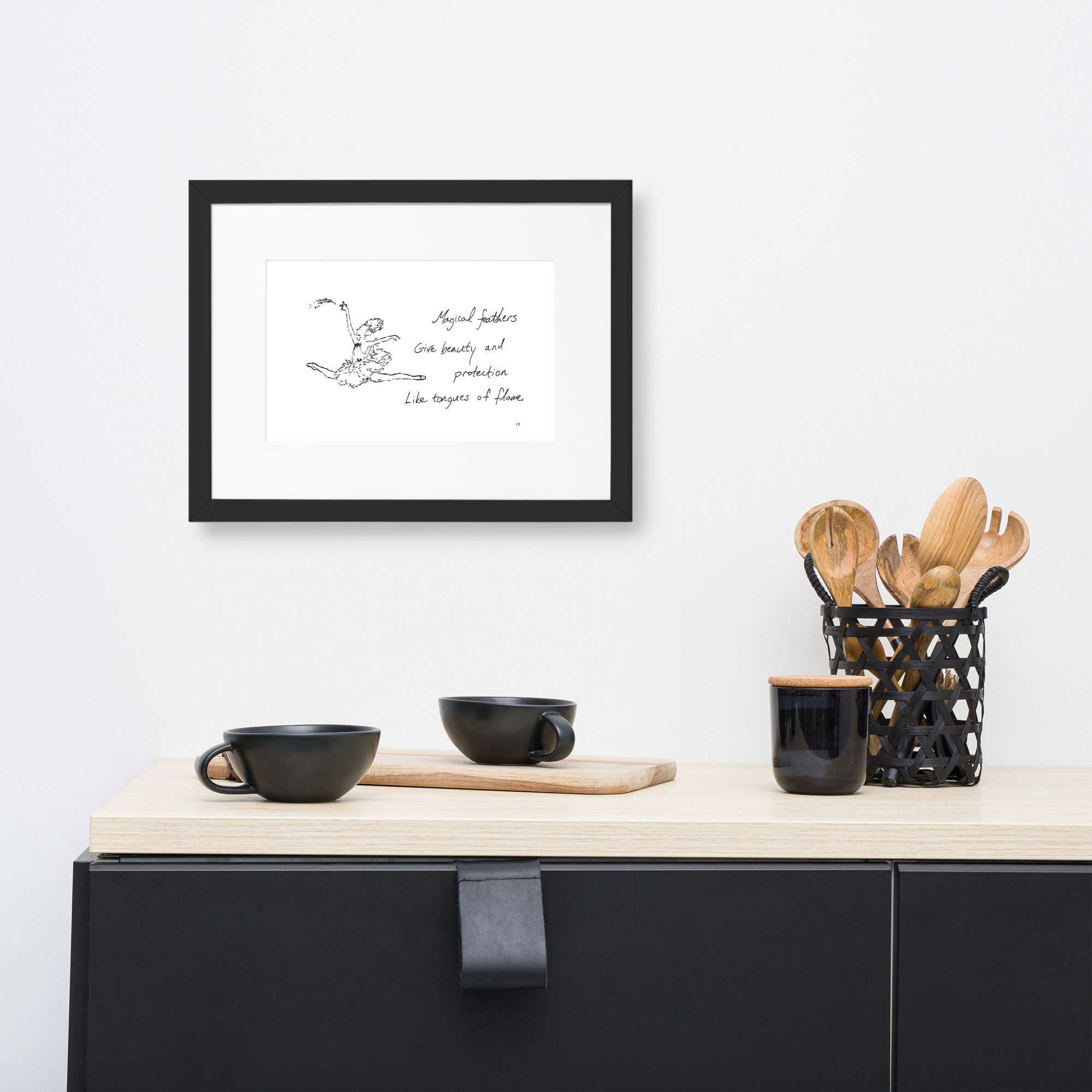 firebird matte paper framed poster | Haikus for Ballerinas