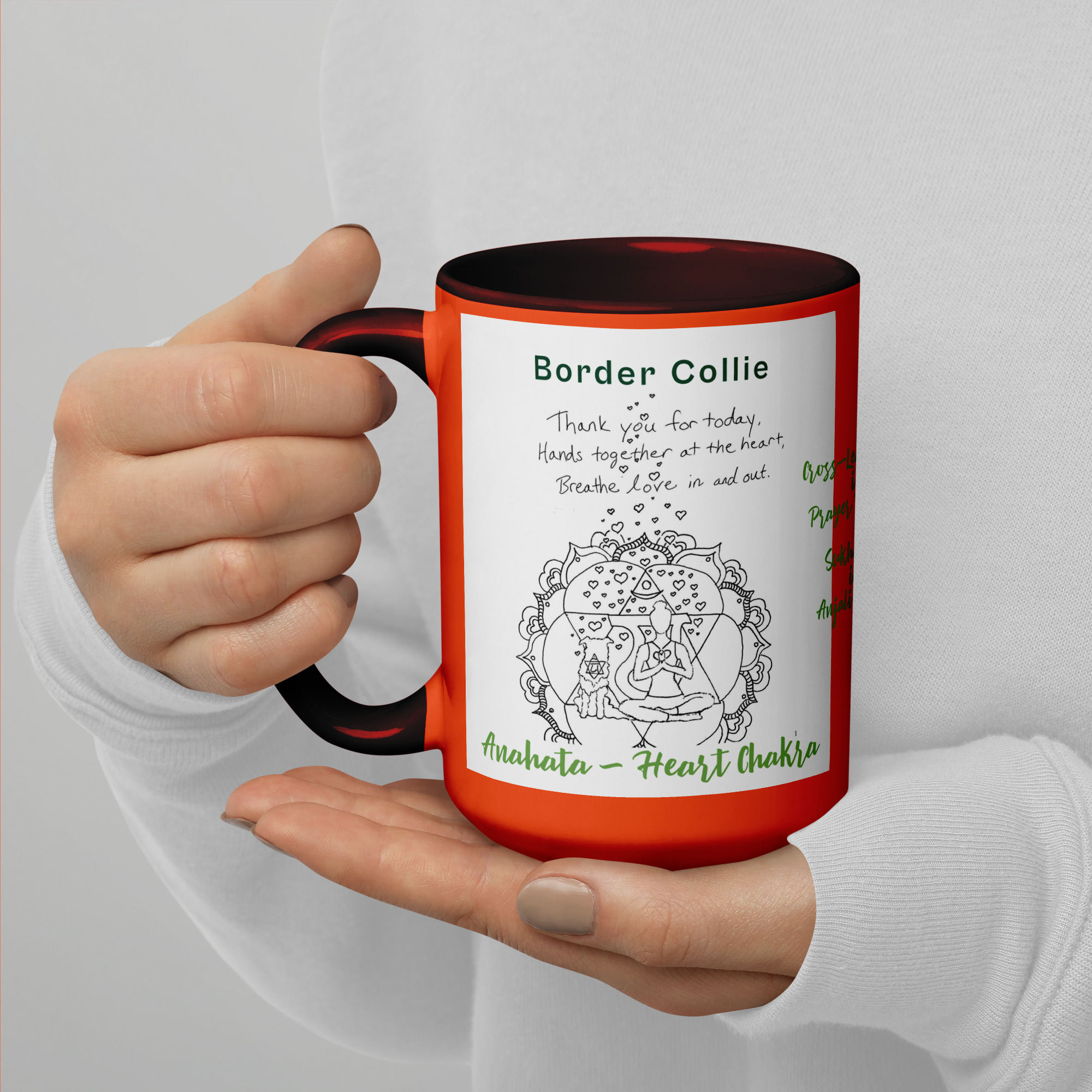 border collie doga haiku mug with color | namaste home collection©