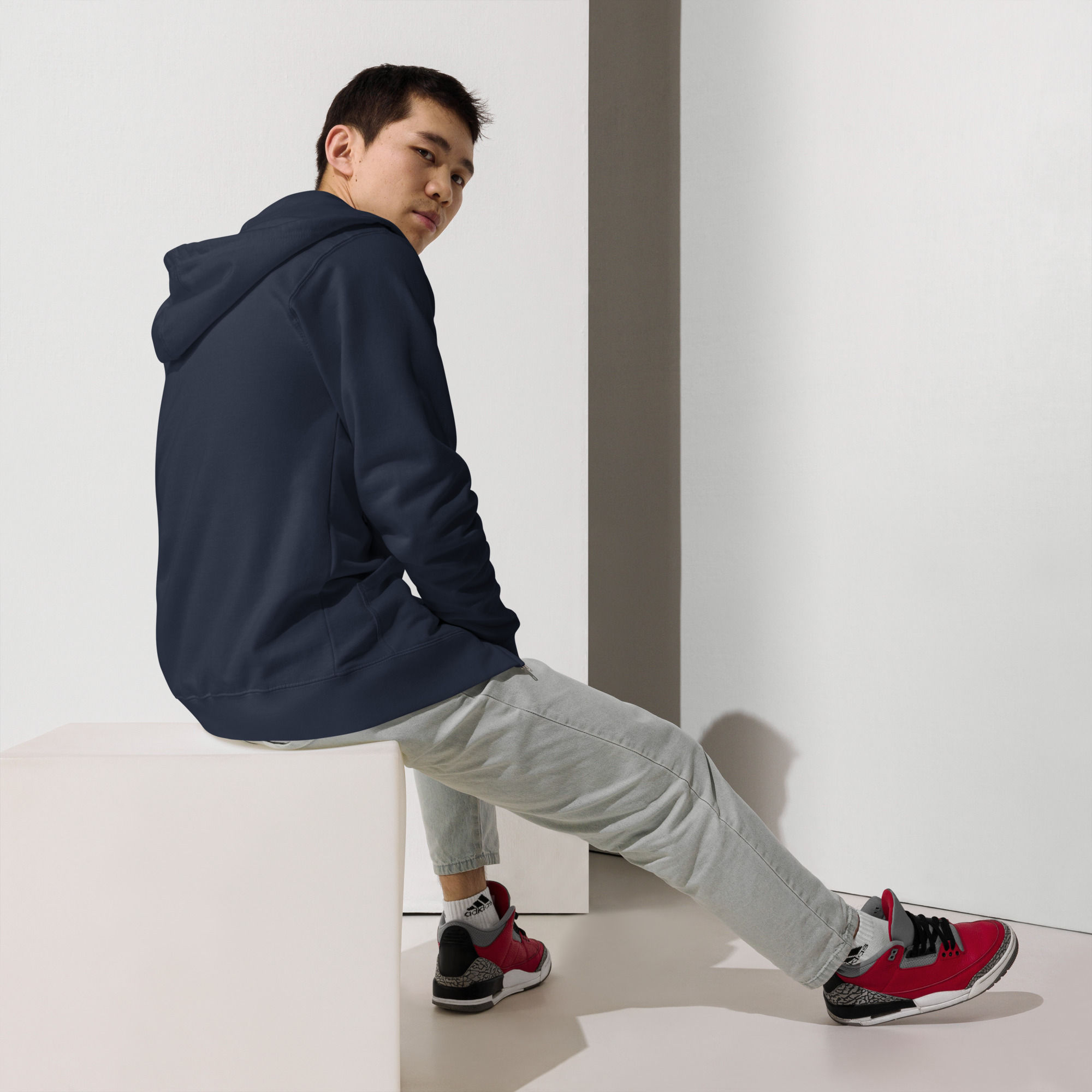 unisex fleece zip up hoodie
