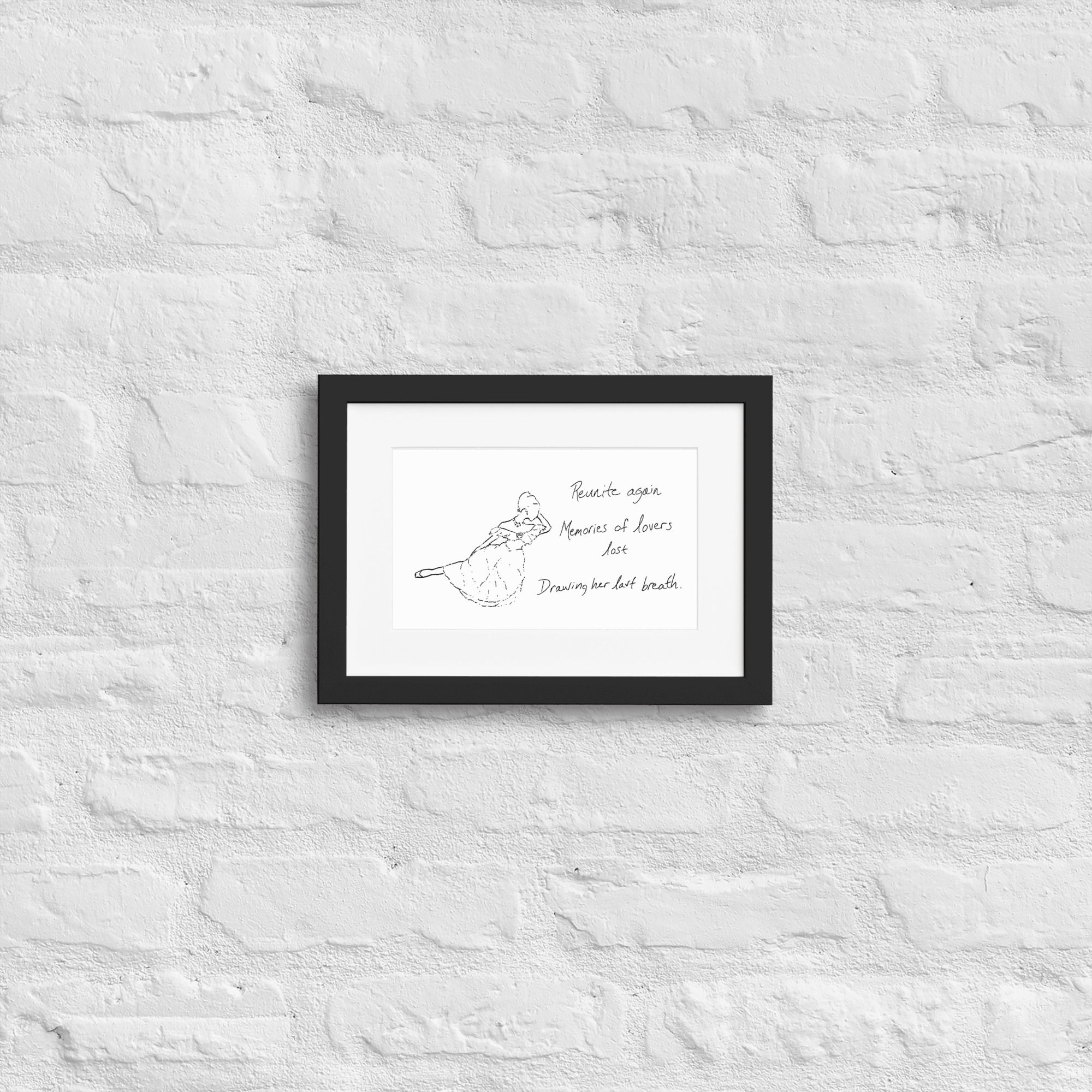 lady of the carmellias matte paper framed poster | Haikus for Ballerinas