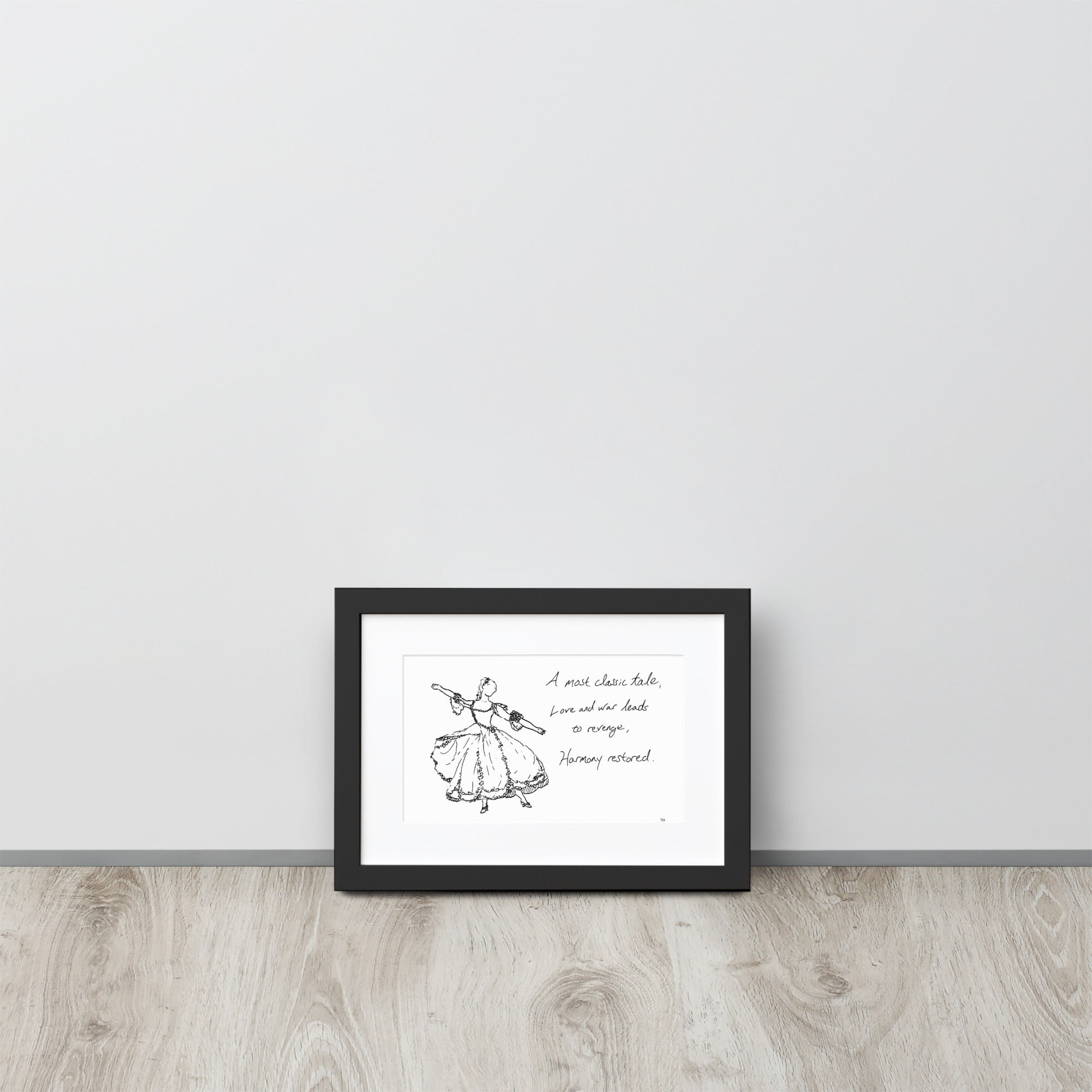 the loves of mars and venus matte paper framed poster | Haikus for Ballerinas