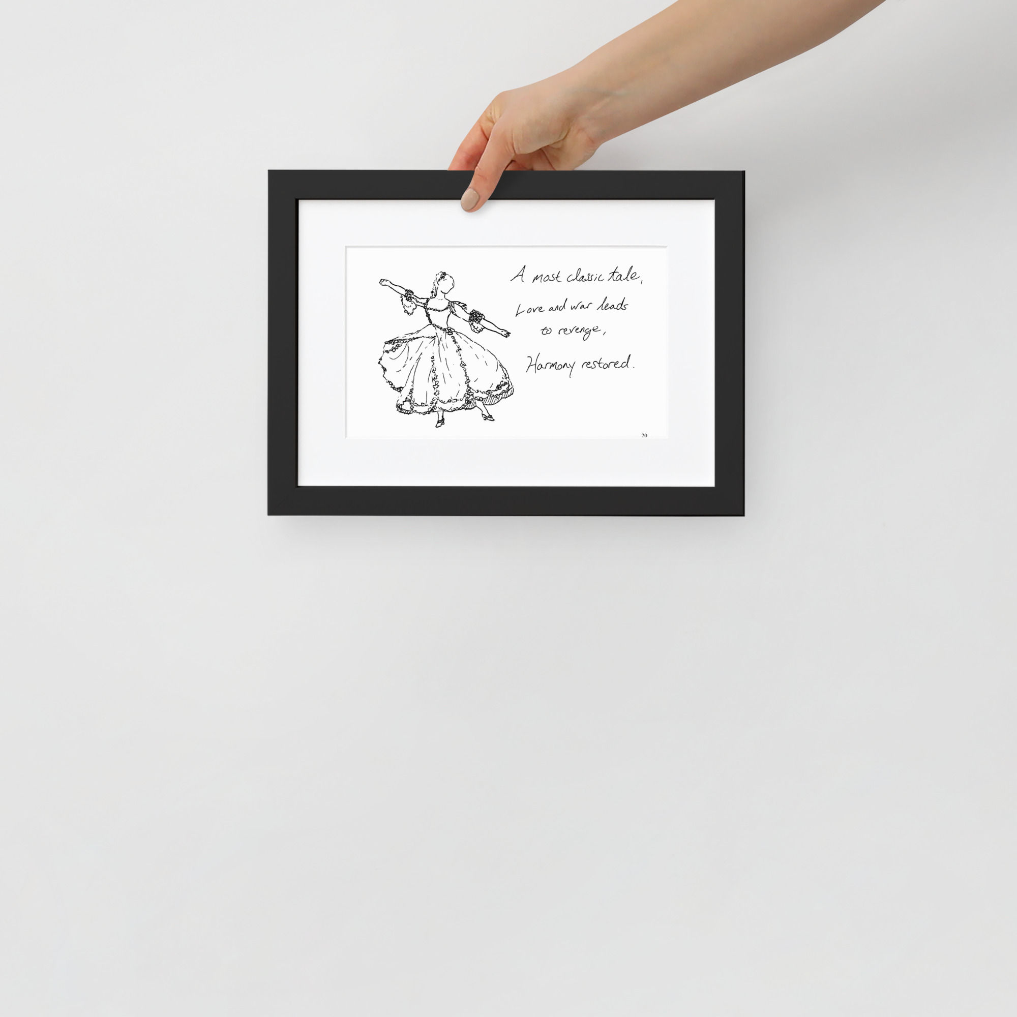 the loves of mars and venus matte paper framed poster | Haikus for Ballerinas