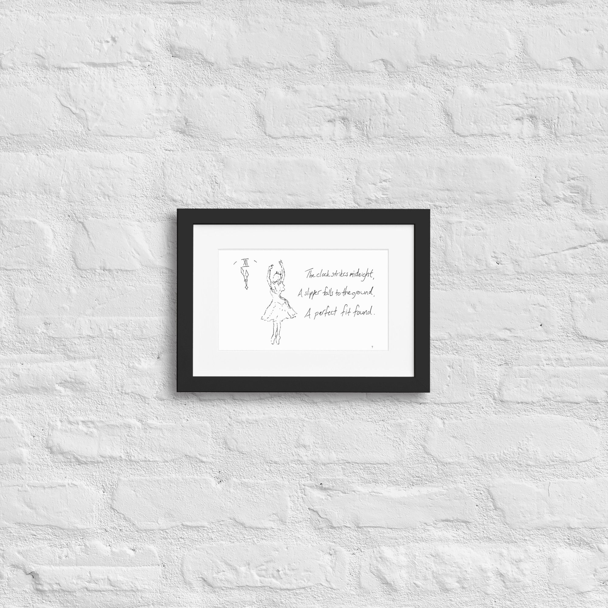 cinderella matte paper framed poster | Haikus for Ballerinas