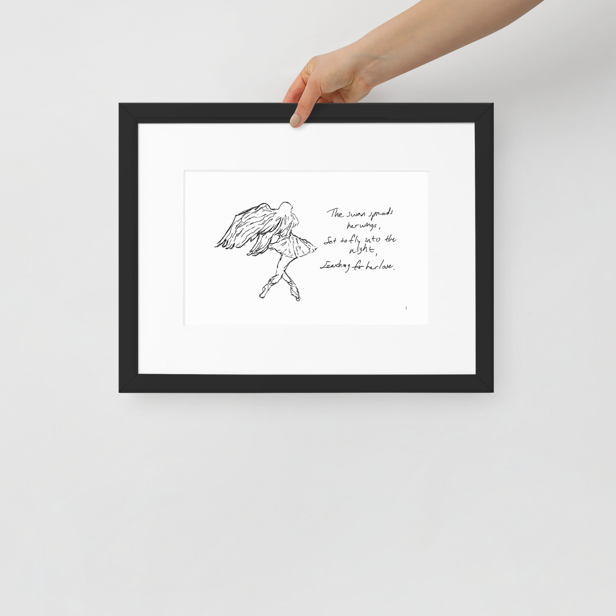 swan lake - matte paper framed poster | Haikus for Ballerinas