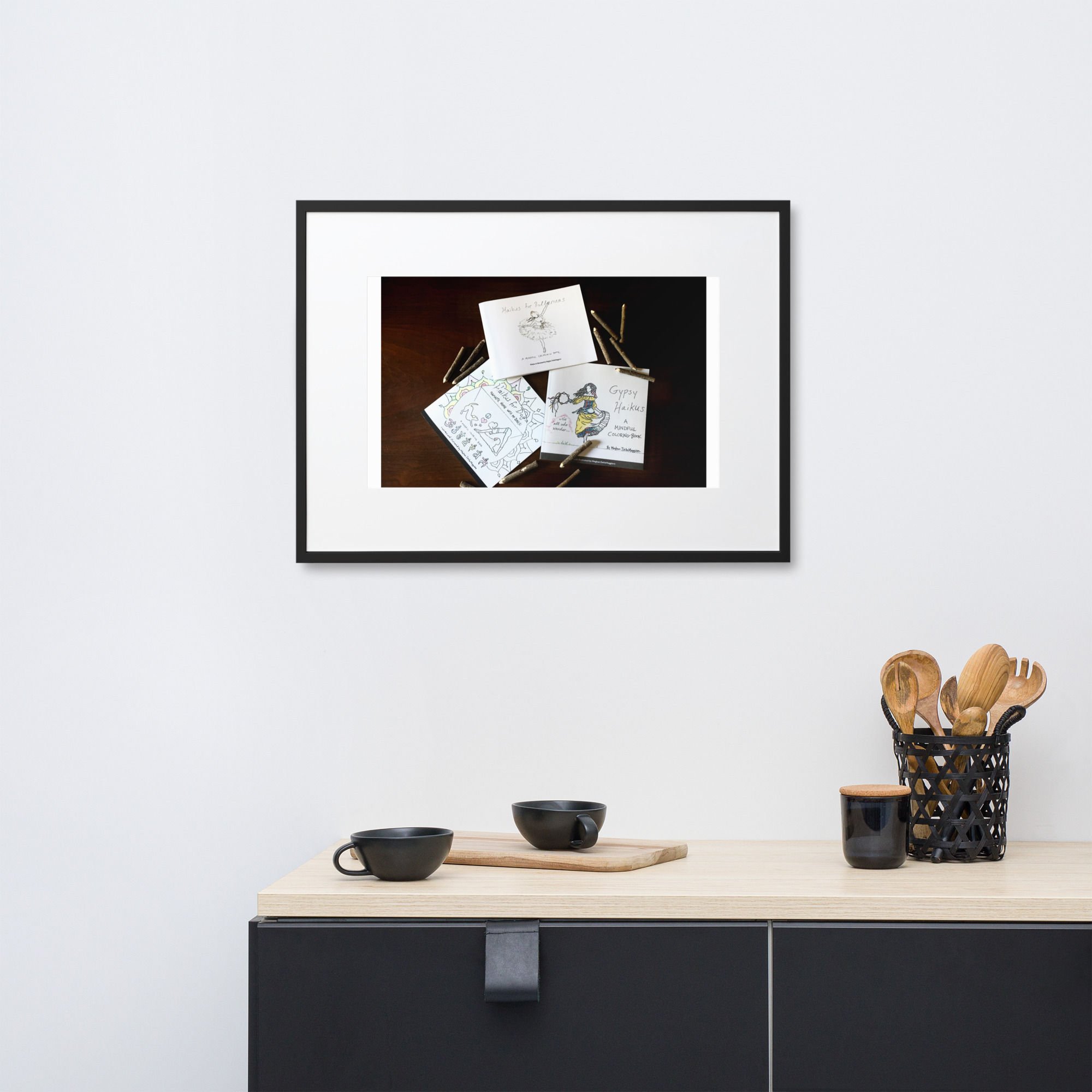 matte paper framed poster with mat | namaste home collection©