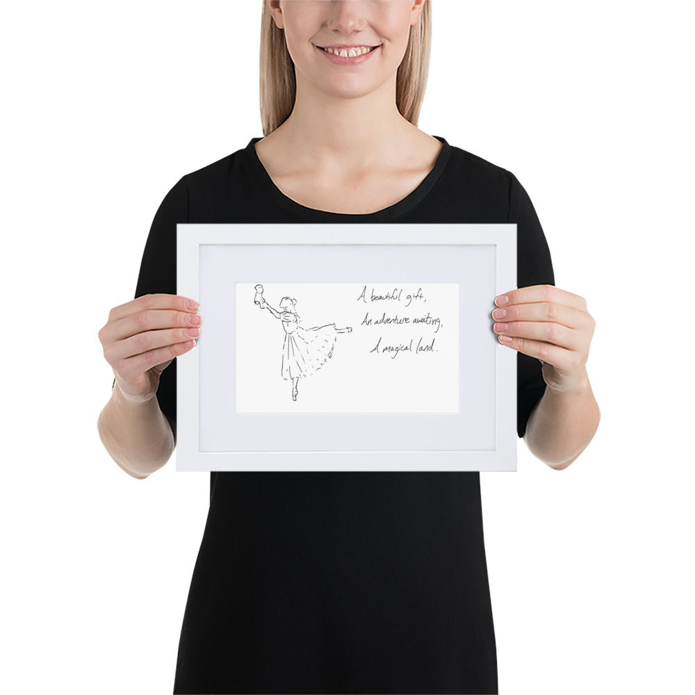 the nutcracker matte paper framed poster | Haikus for Ballerinas