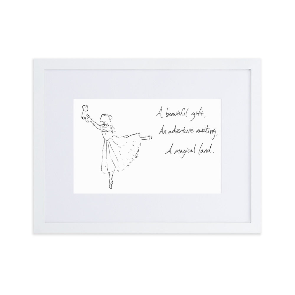 the nutcracker matte paper framed poster | Haikus for Ballerinas