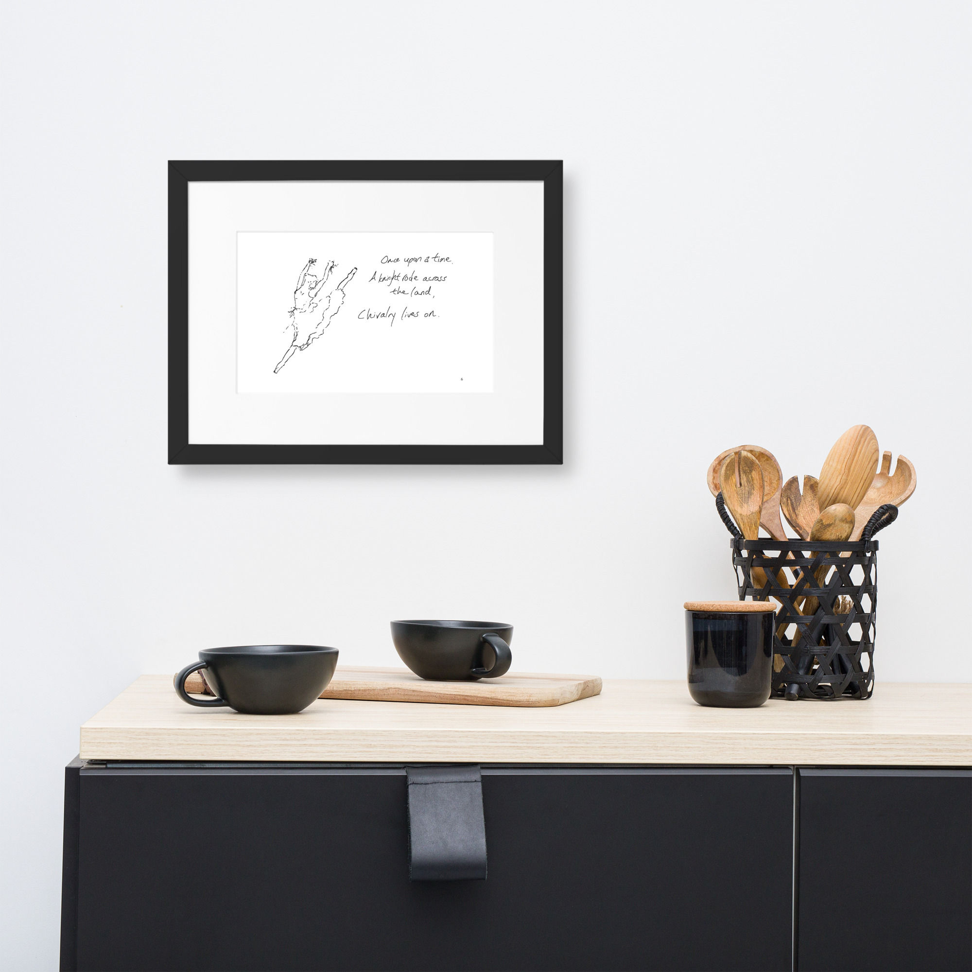 don quixote matte paper framed poster | Haikus for Ballerinas
