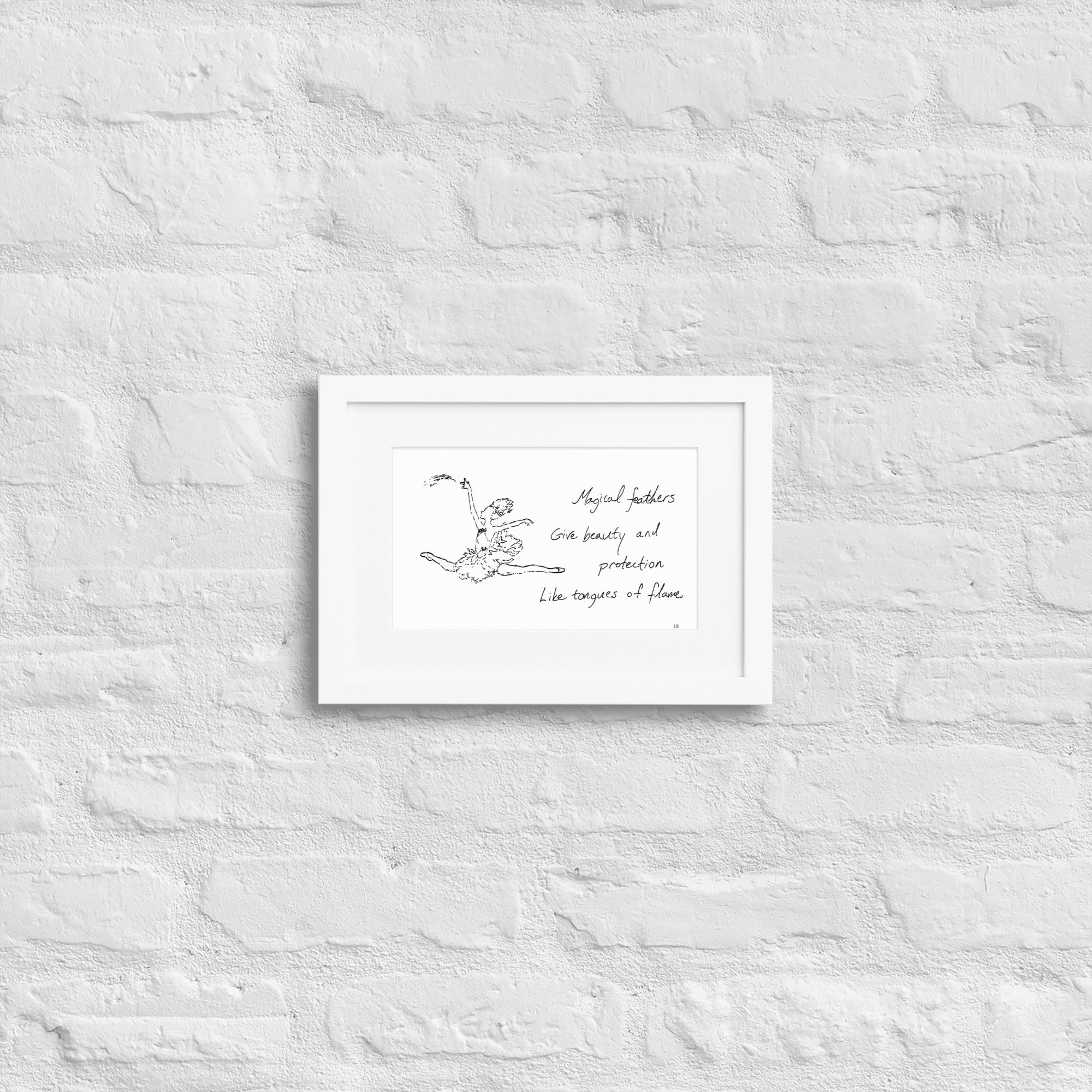 firebird matte paper framed poster | Haikus for Ballerinas