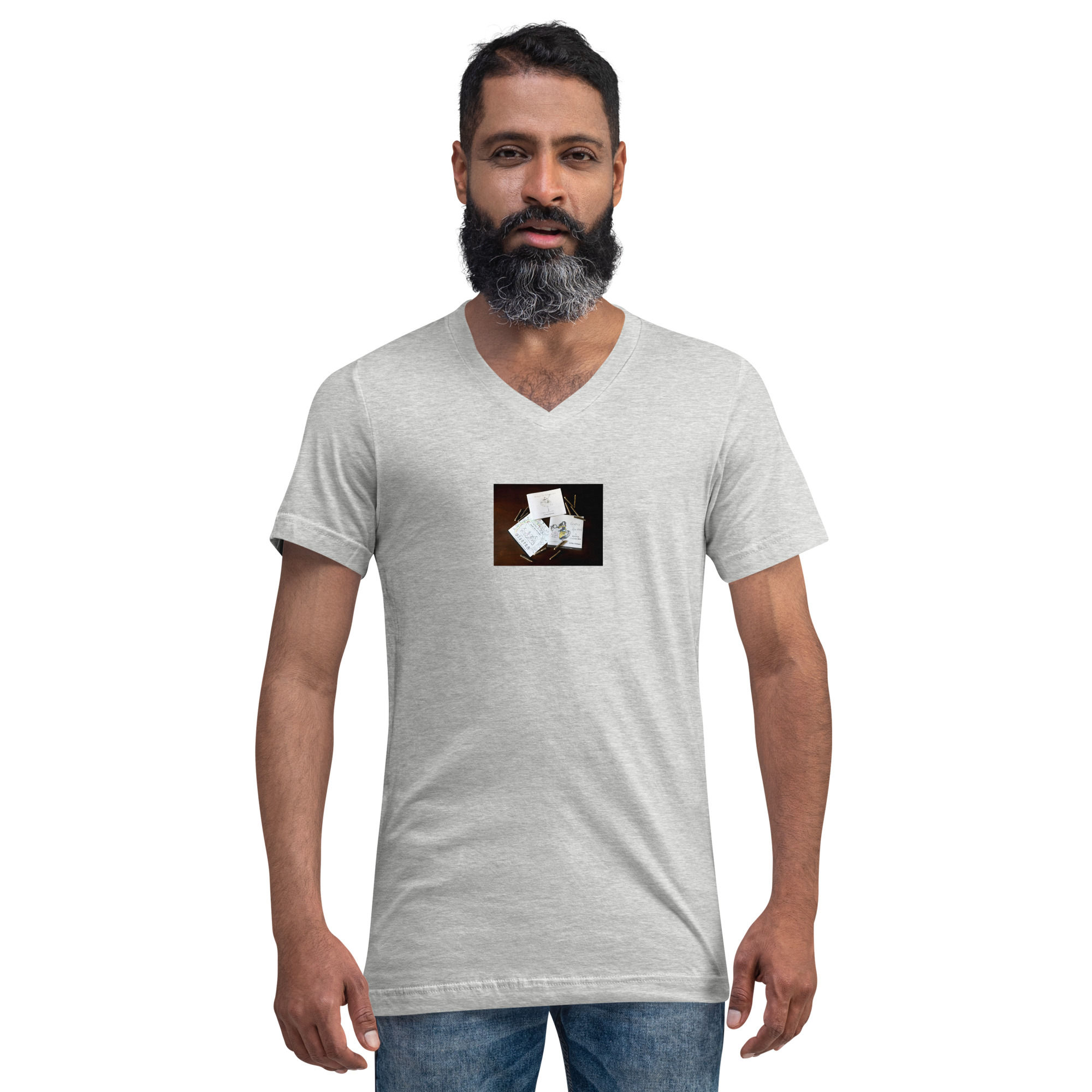 unisex short sleeve v-neck t-shirt