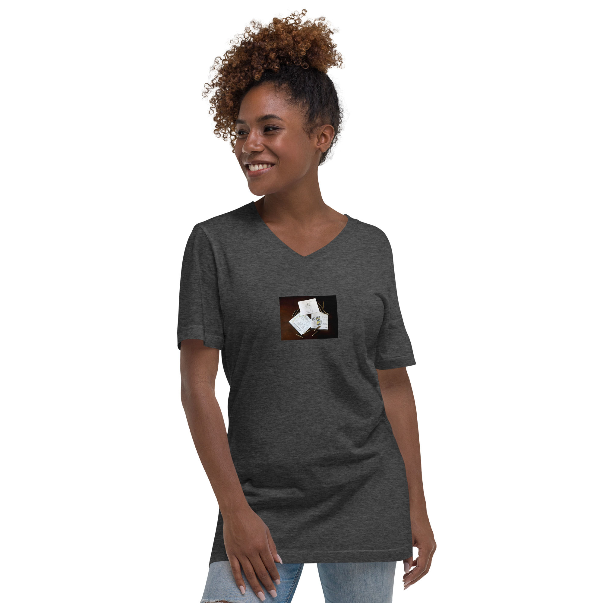 unisex short sleeve v-neck t-shirt