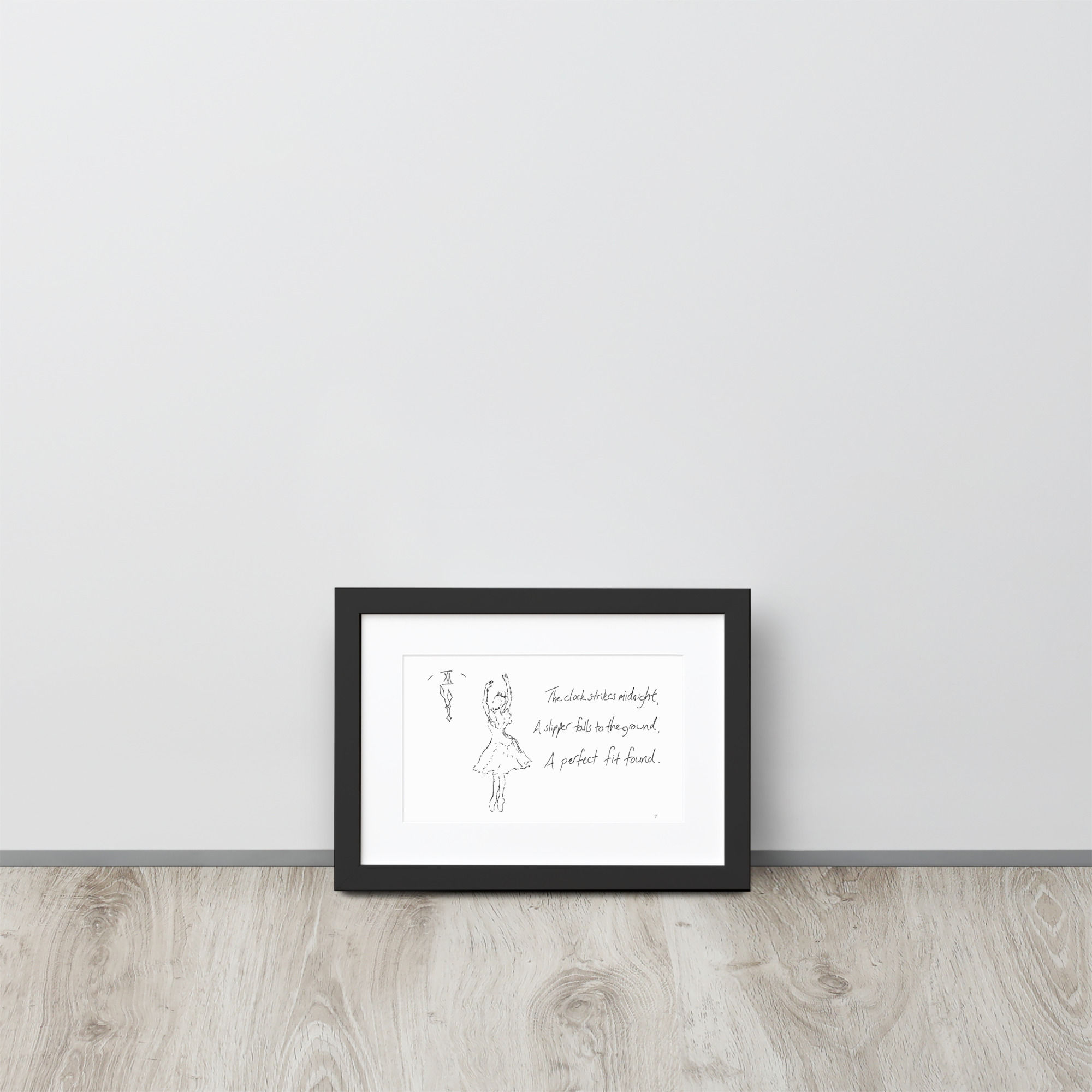 cinderella matte paper framed poster | Haikus for Ballerinas
