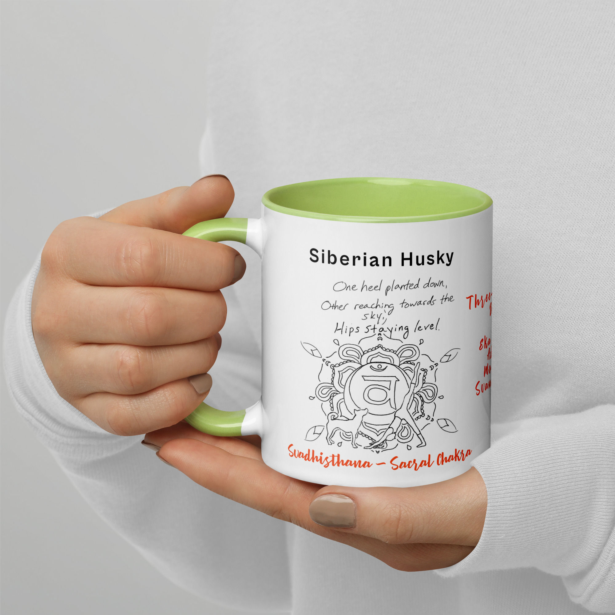 siberian husky doga haiku mug with color | namaste home collection©