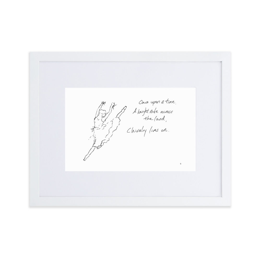 don quixote matte paper framed poster | Haikus for Ballerinas