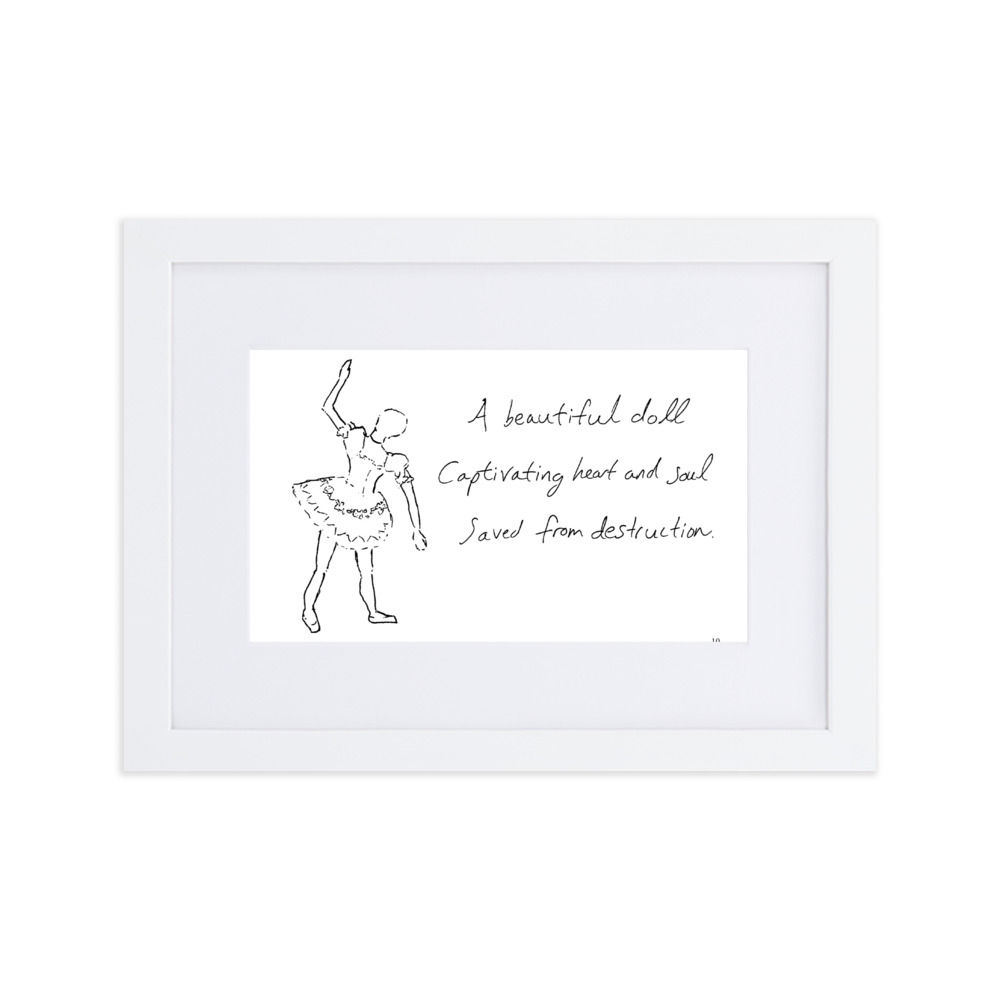 coppélia matte paper framed poster | Haikus for Ballerinas
