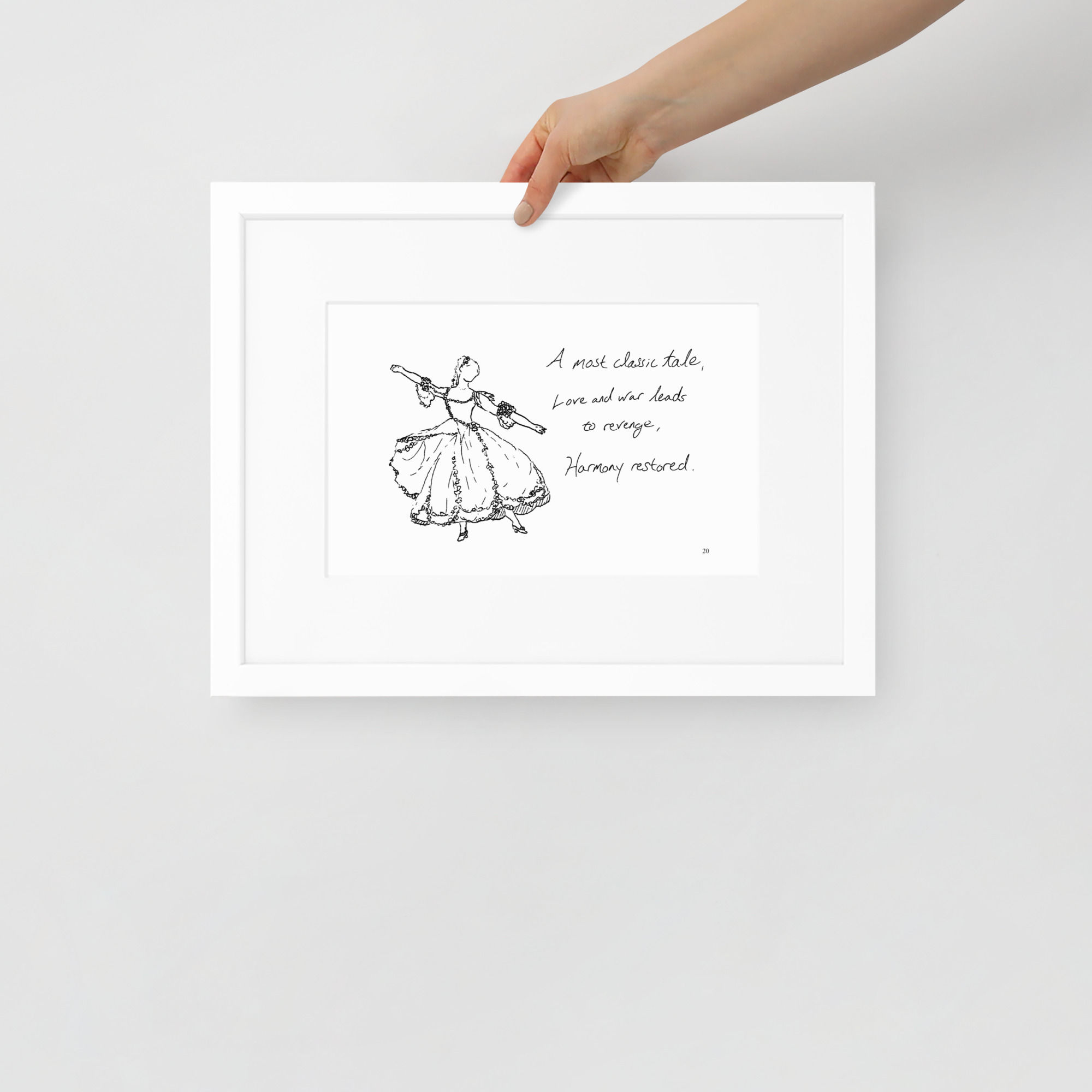 the loves of mars and venus matte paper framed poster | Haikus for Ballerinas