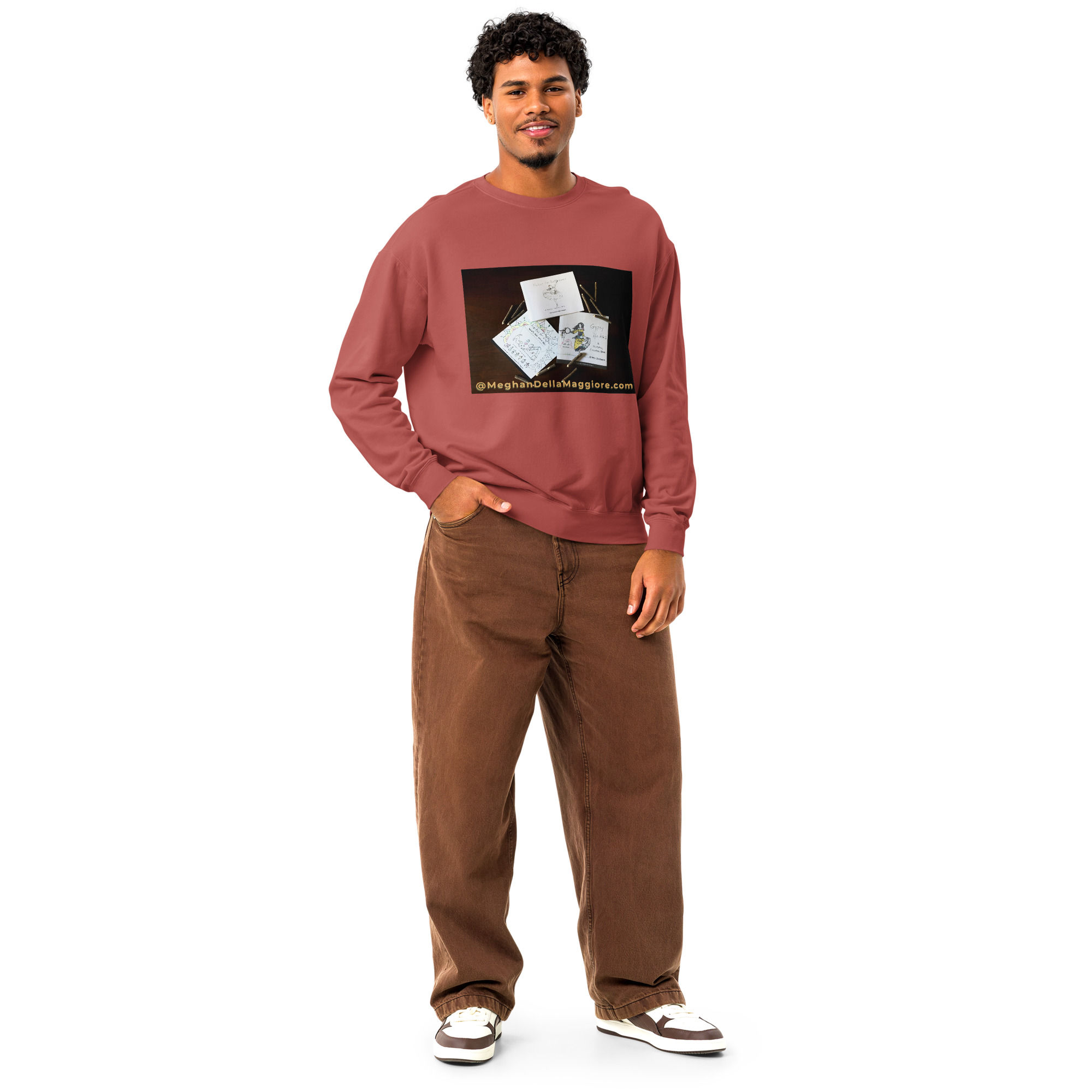 unisex garment-dyed fleece crewneck sweatshirt