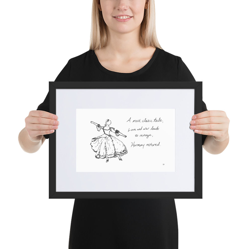 the loves of mars and venus matte paper framed poster | Haikus for Ballerinas