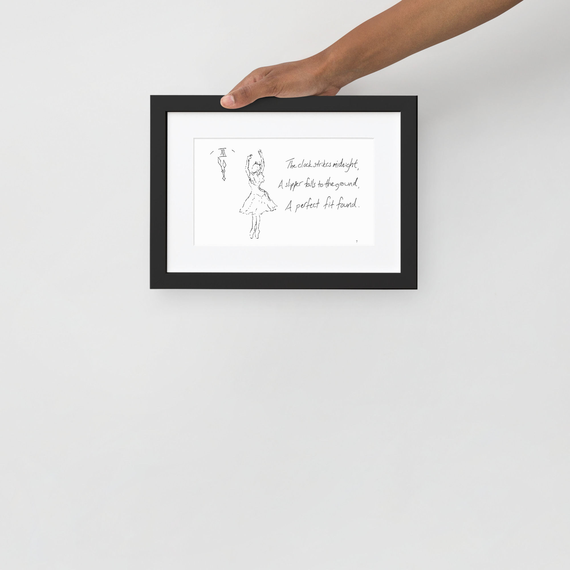 cinderella matte paper framed poster | Haikus for Ballerinas