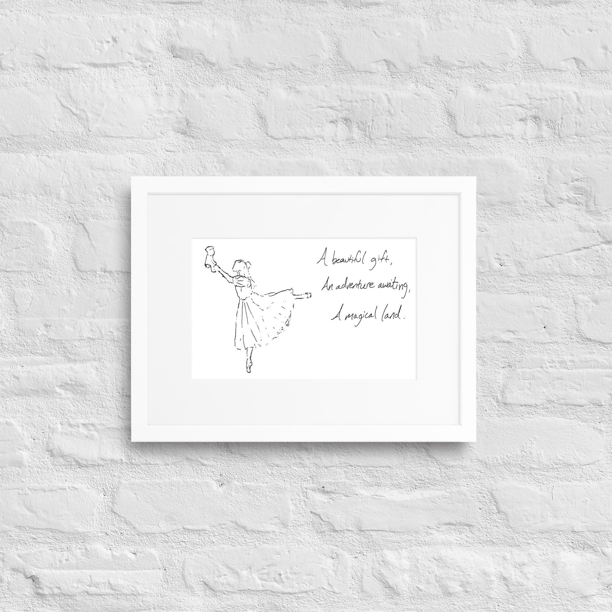 the nutcracker matte paper framed poster | Haikus for Ballerinas